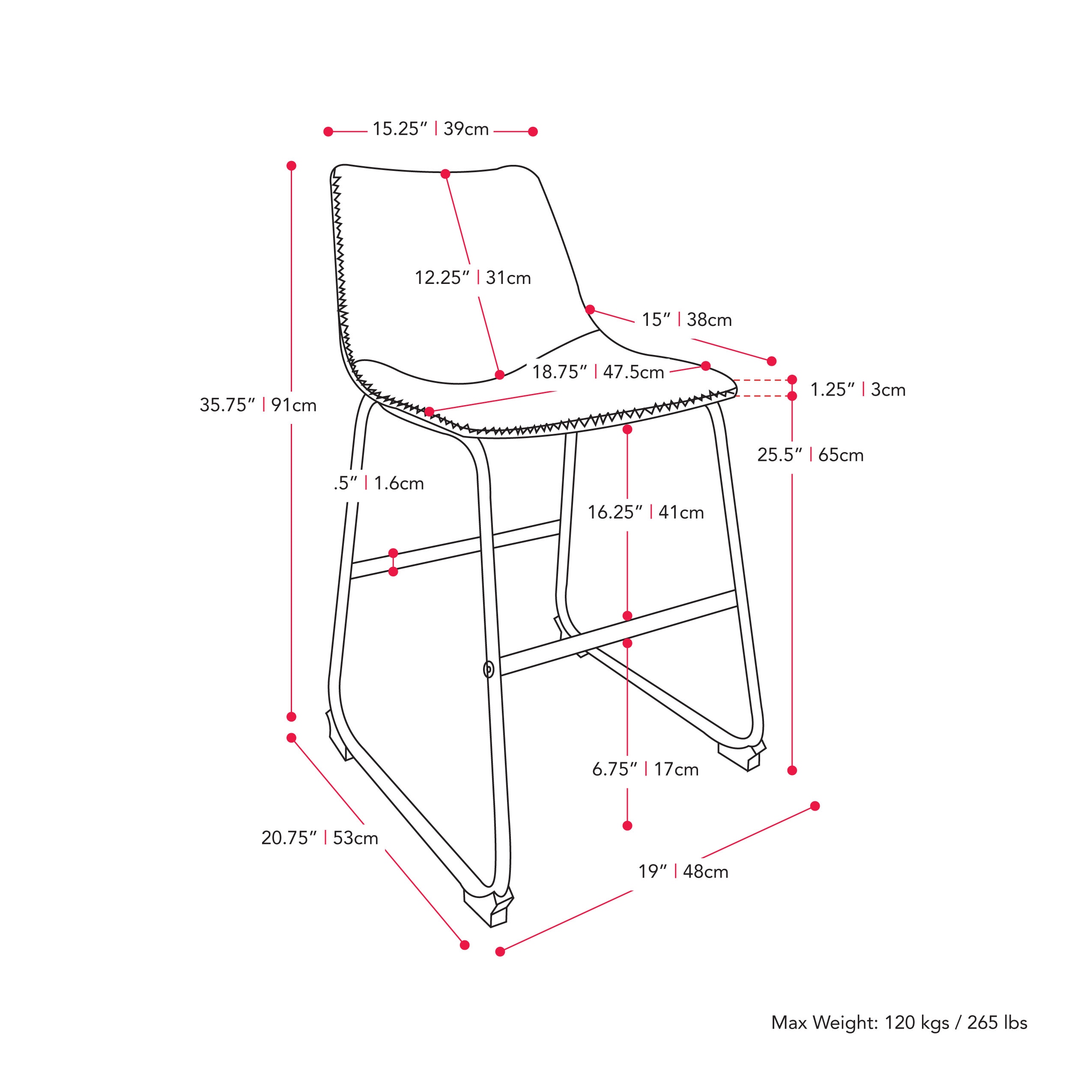 CorLiving DPU-810-B stools - View #9