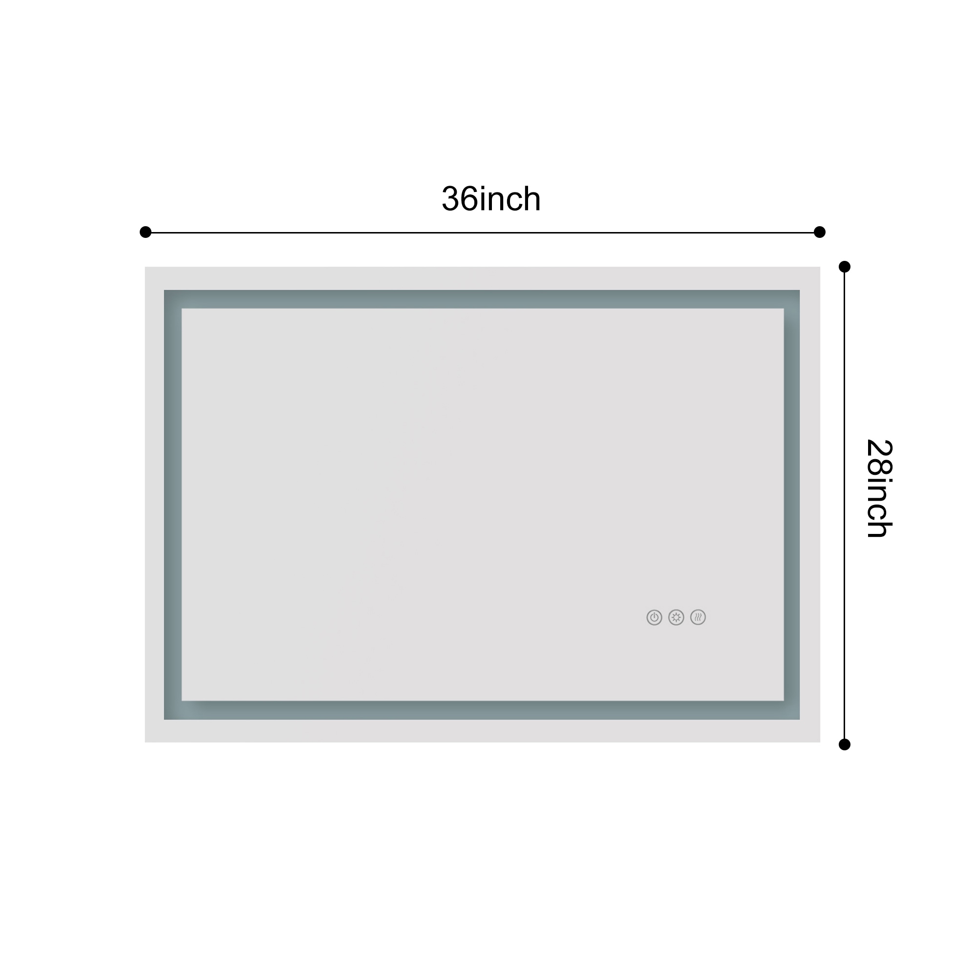 Wudkey L4-GR9G0I Framed-Bath-Mirrors - View #4