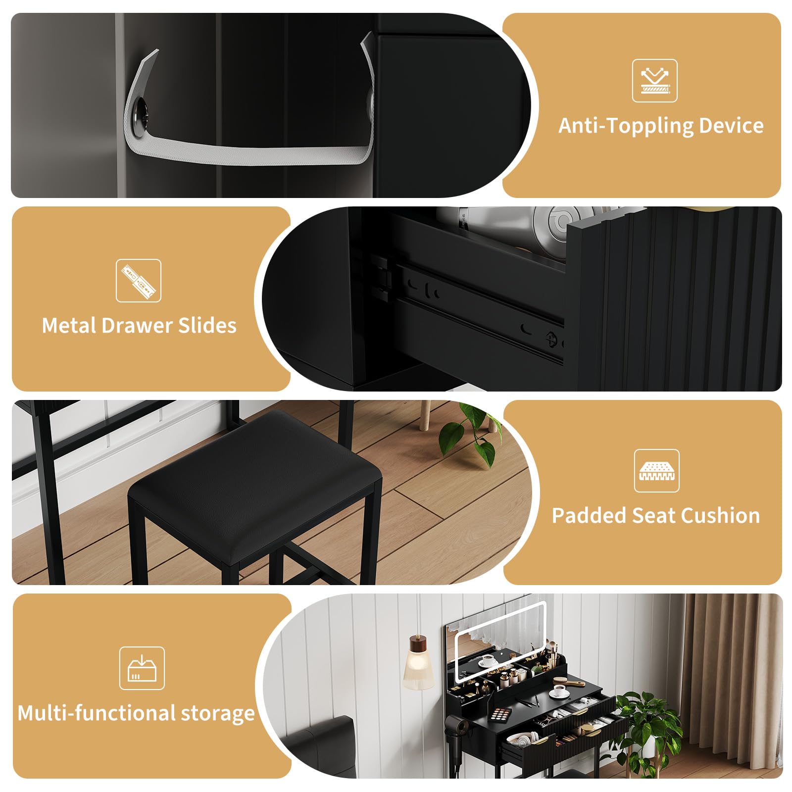 DEXSO CHU-C-RVNKS340KKK Bedroom-Vanities - View #4
