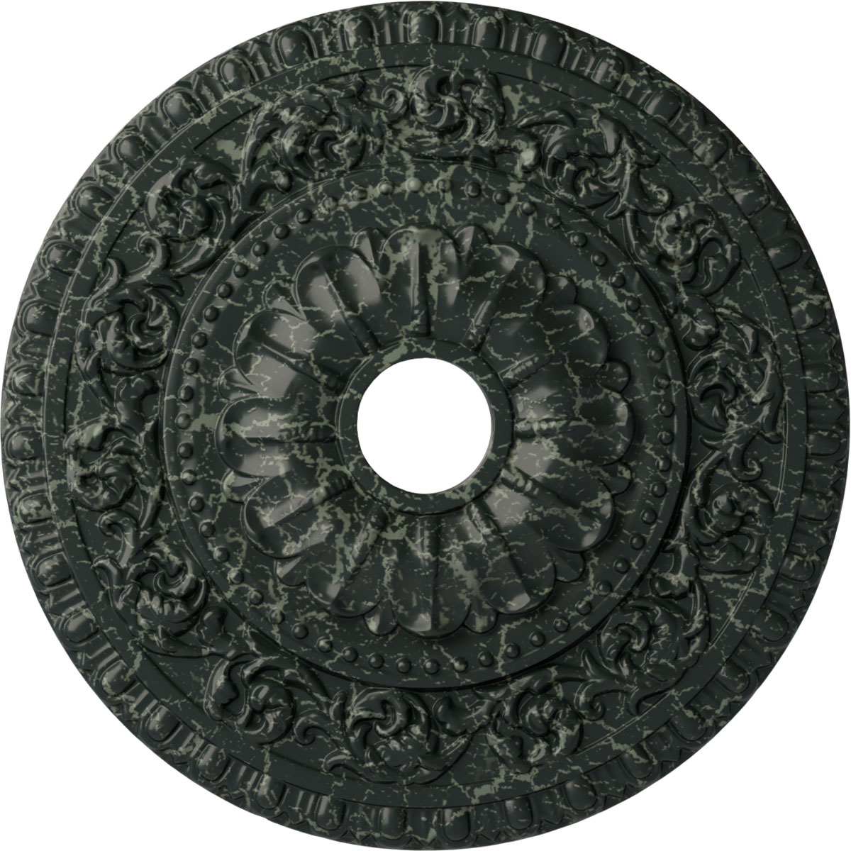 Ekena Millwork CM23VAPTC Vaduz 23.5-in W x 23.5-in L Painted Turtle Crackle Polyurethane Whole Ceiling Medallion