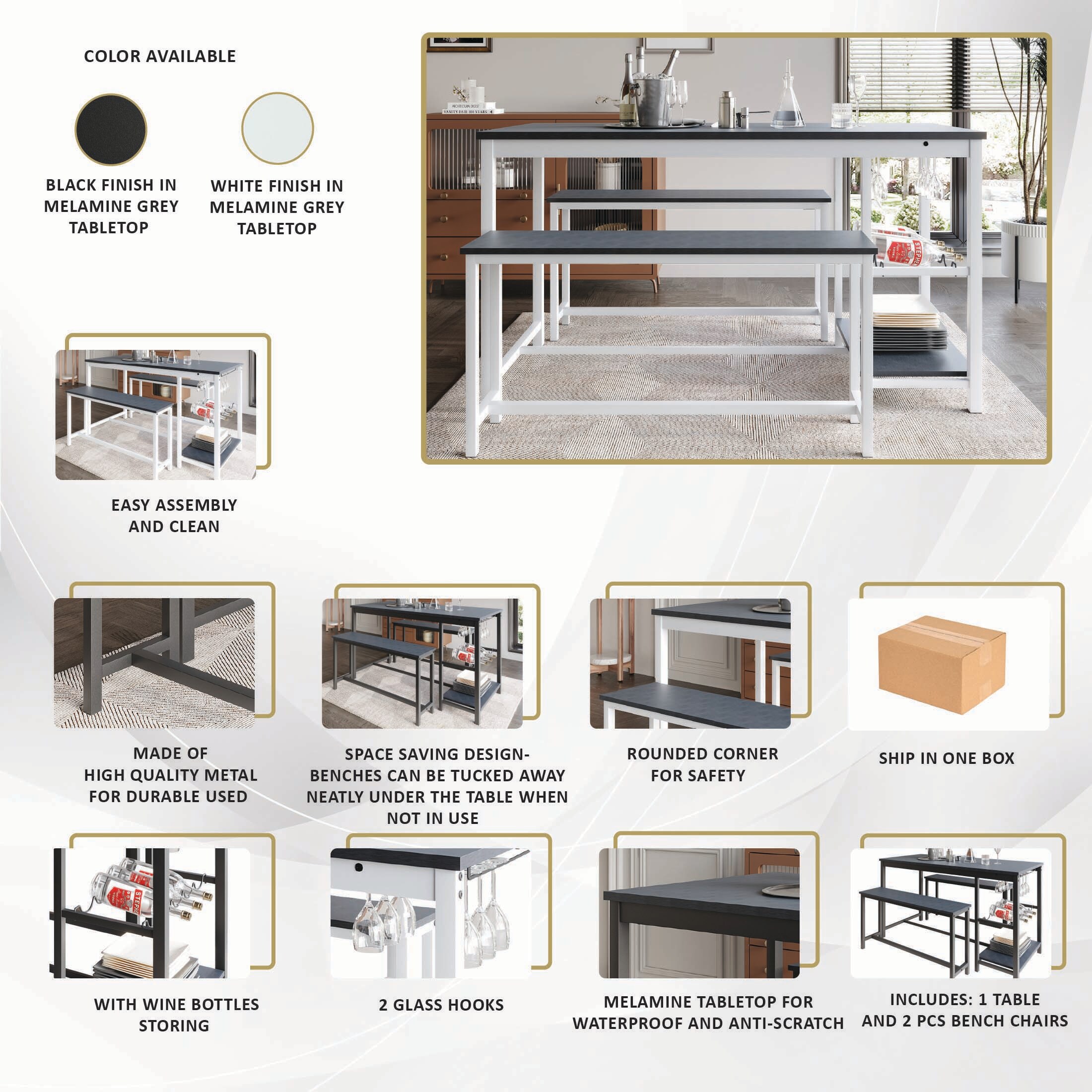 CasePiece CM669T54-BK-MT-3X Dining-Sets - View #9