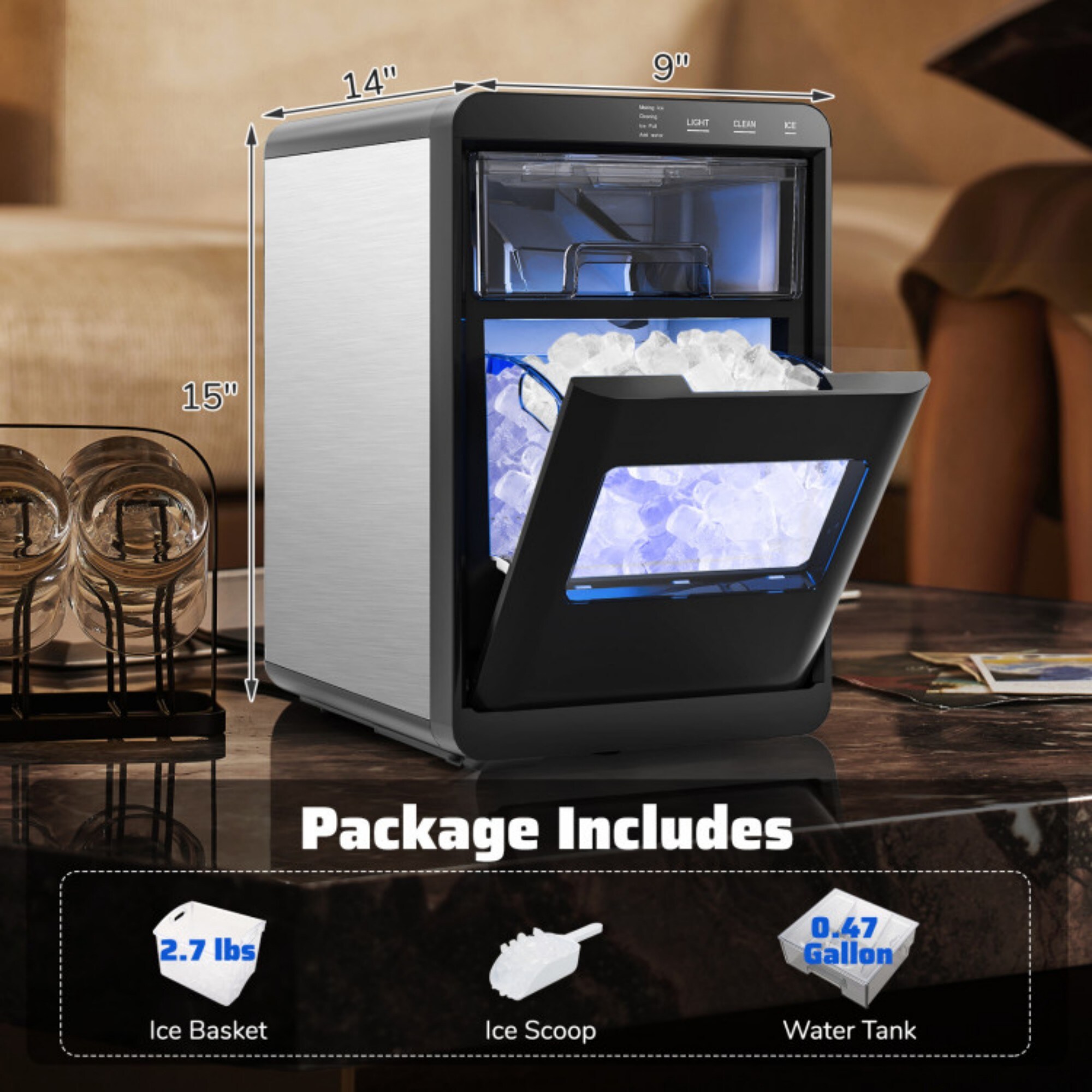 LUCKY ONE LO-ES10547USBK Ice-Makers - View #3