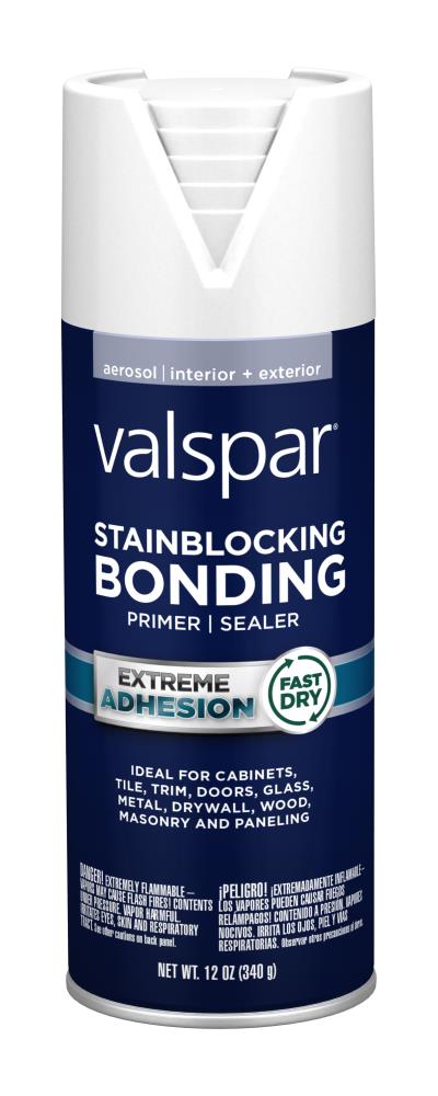 Flat White Stainblocking Bonding Spray Primer (NET WT. 12-oz) | - Valspar VAL249607