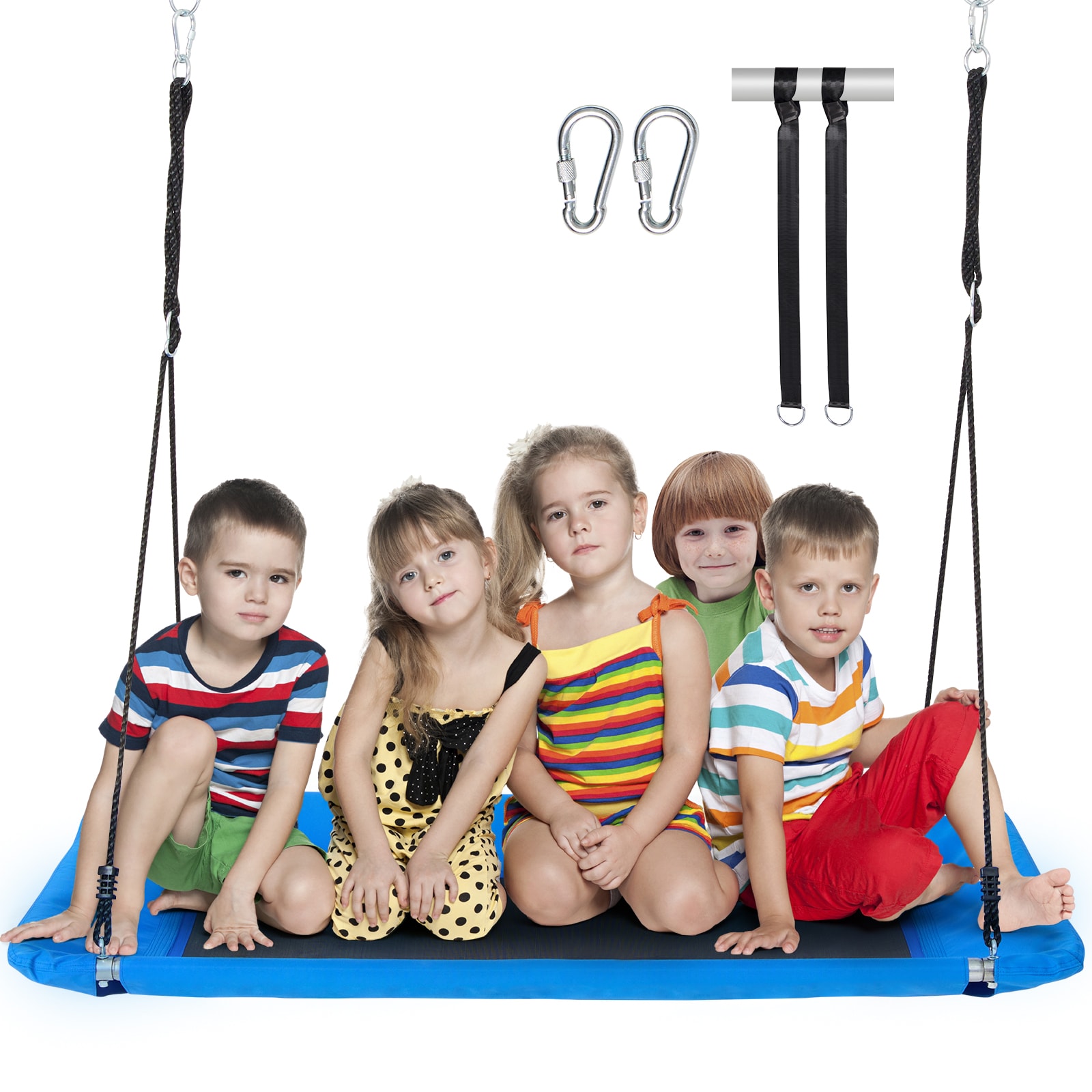 VEVOR LSJD60YCSQQL9GJAFV0 700 LBs 60 In Platform Swing Square Base Plastic and Metal Belt Swing