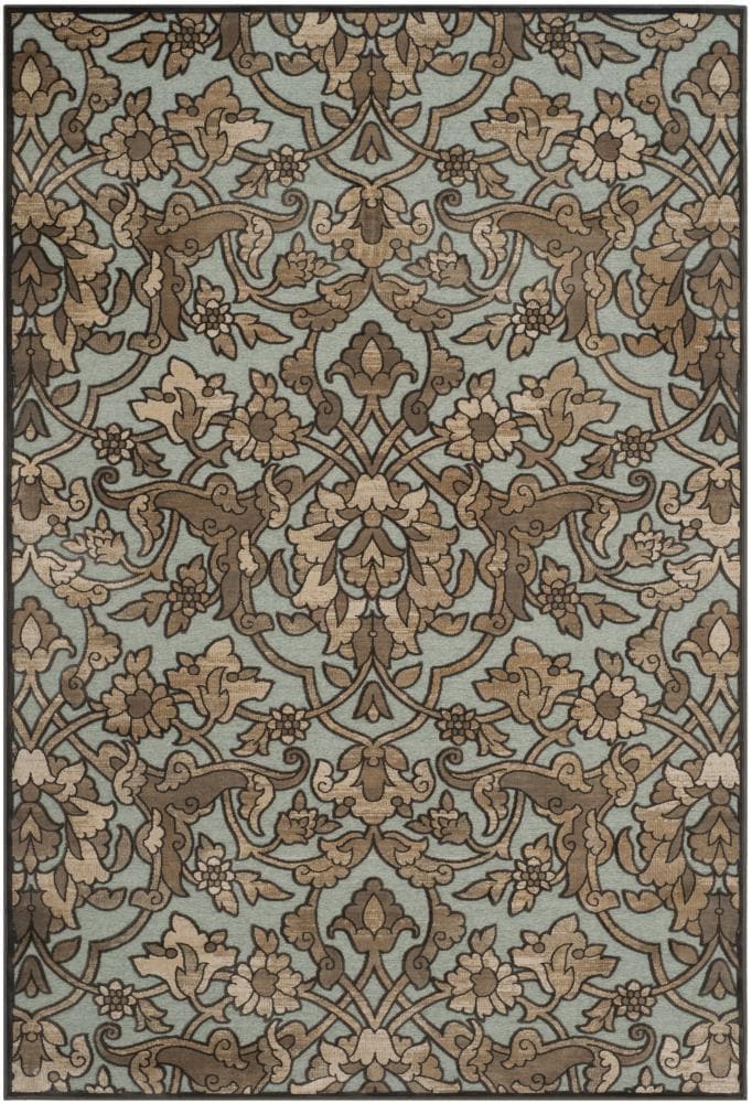 Safavieh PAR141-3370-5 Paradise Bethel 5 x 8 (ft) Loomed Synthetic Soft Anthracite/Anthracite Rectangular Indoor Floral/Botanical Oriental Area rug