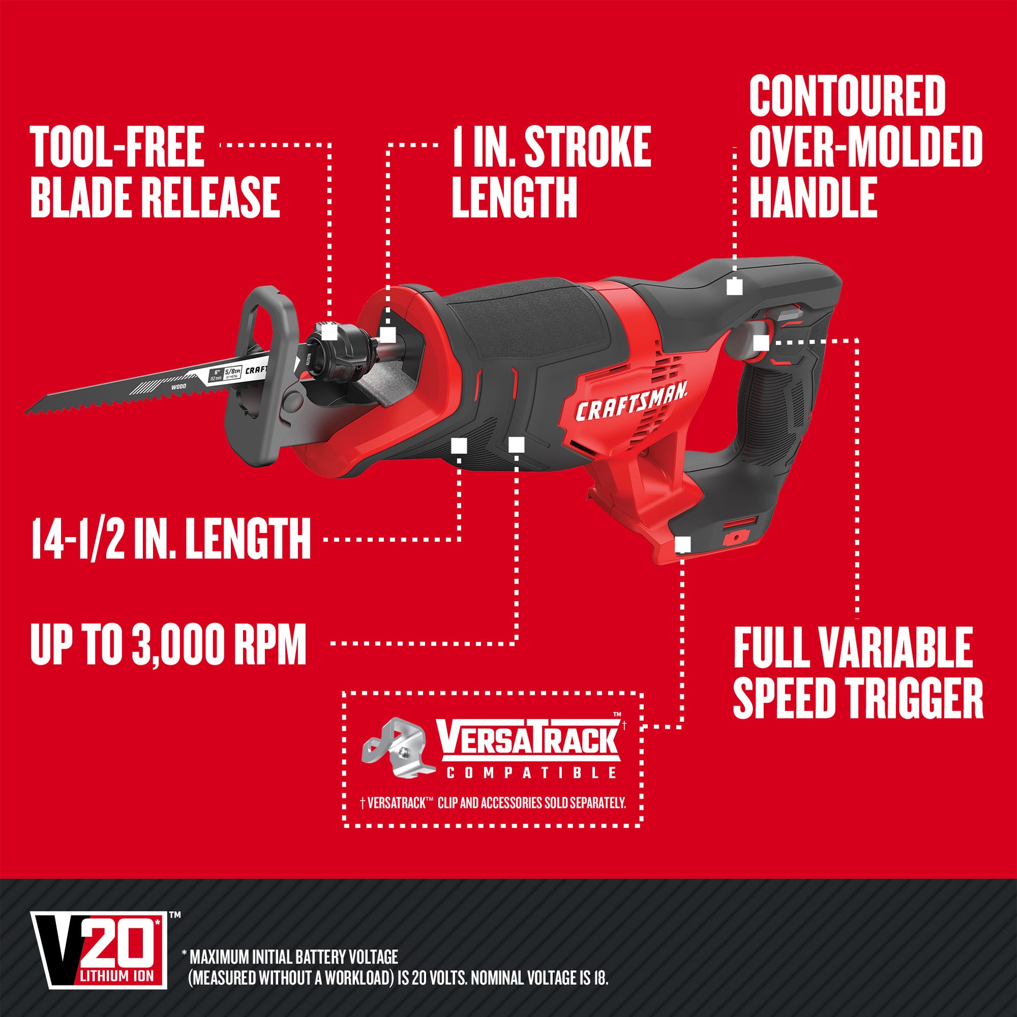 CRAFTSMAN 6-Tool Power Tool Combo Kit with Soft Case (Li-ion Batteries  Included and Charger Included) in the Power Tool Combo Kits department at 