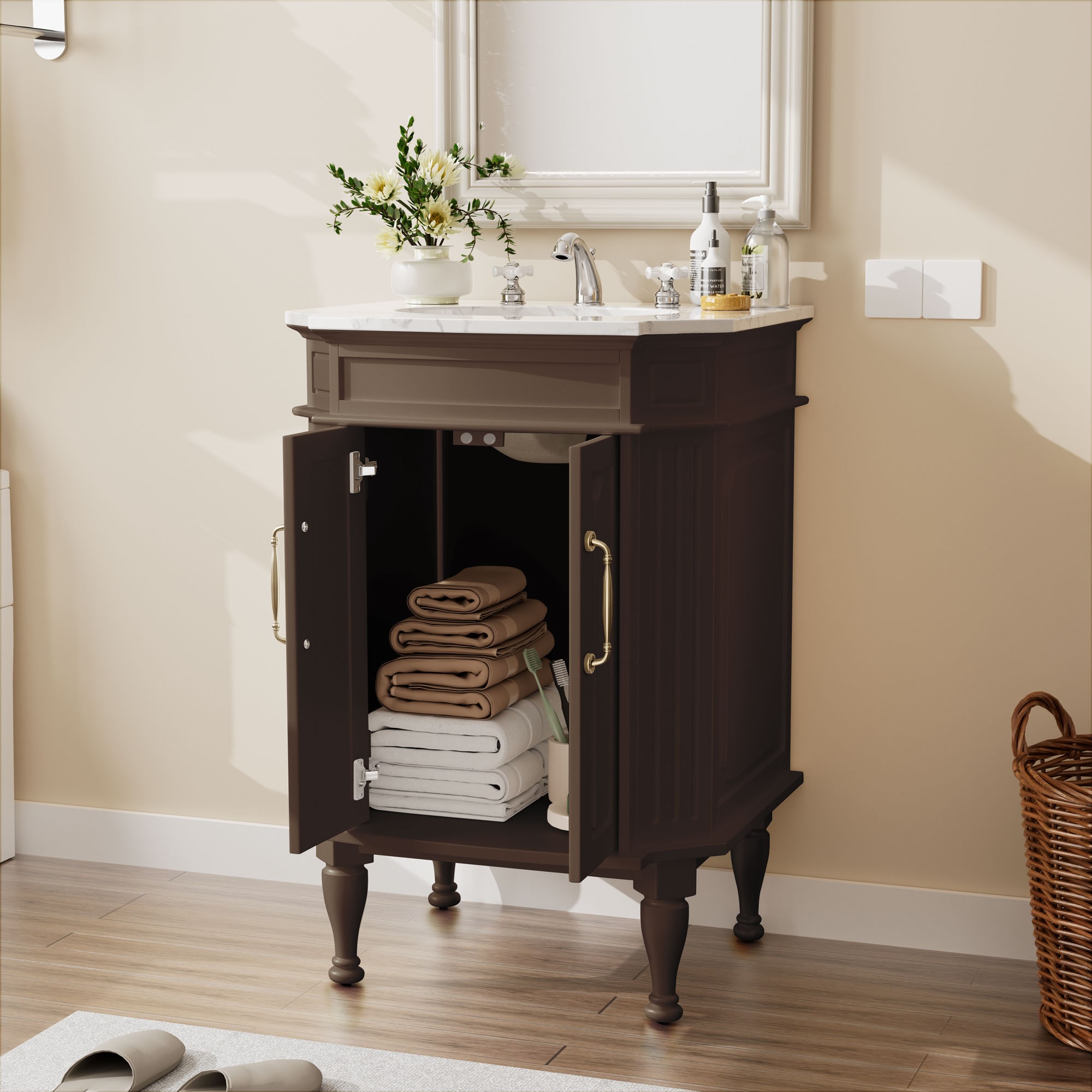 VOUA LWS-10X10-LK-BU+BASE Bath-Vanity-Combo - View #2