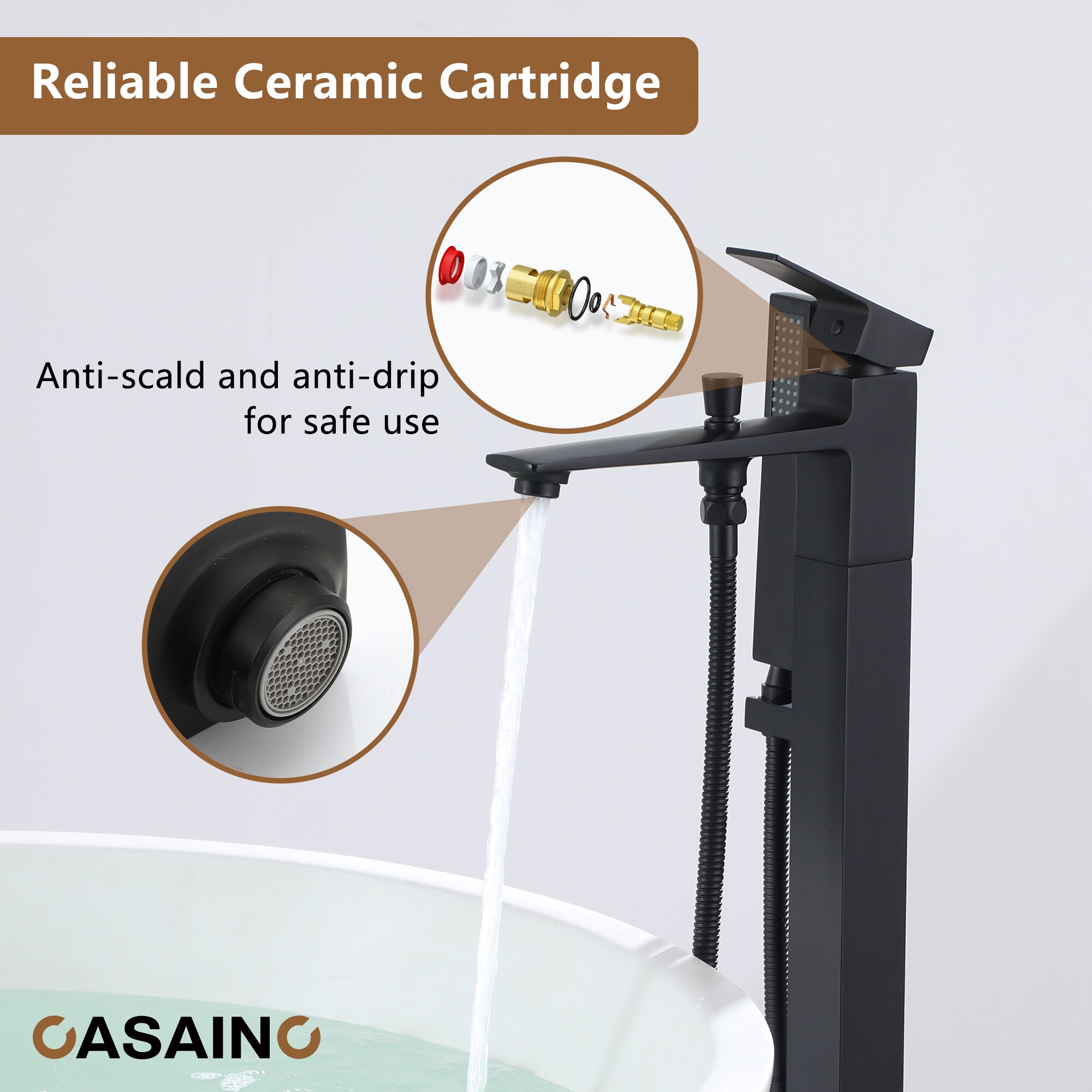 CASAINC CASA01MB-10 Roman-Tub-Faucets - View #8