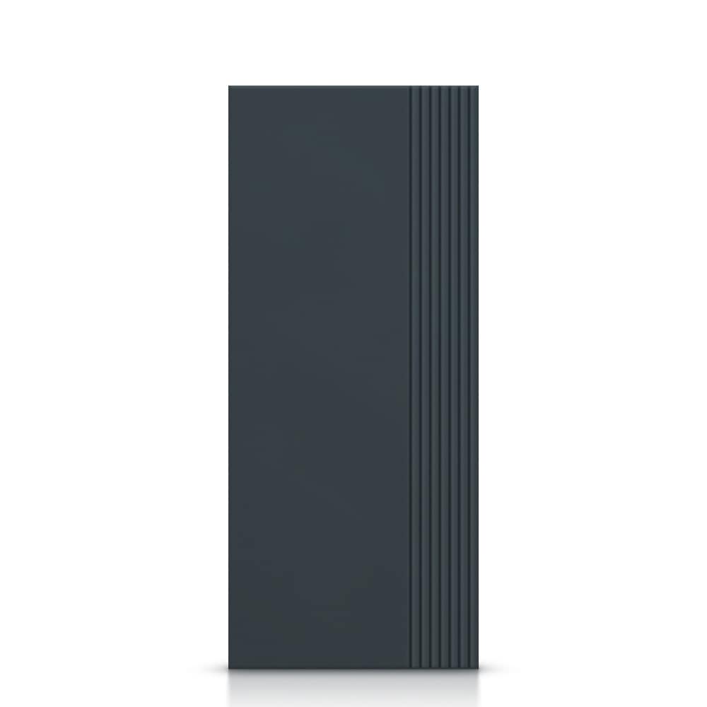 CALHOME DMD-CNC-230-80X30-G CNC-230 30-in x 80-in Charcoal Gray Crossbuck Smooth Hollow core Stained MDF Slab Door