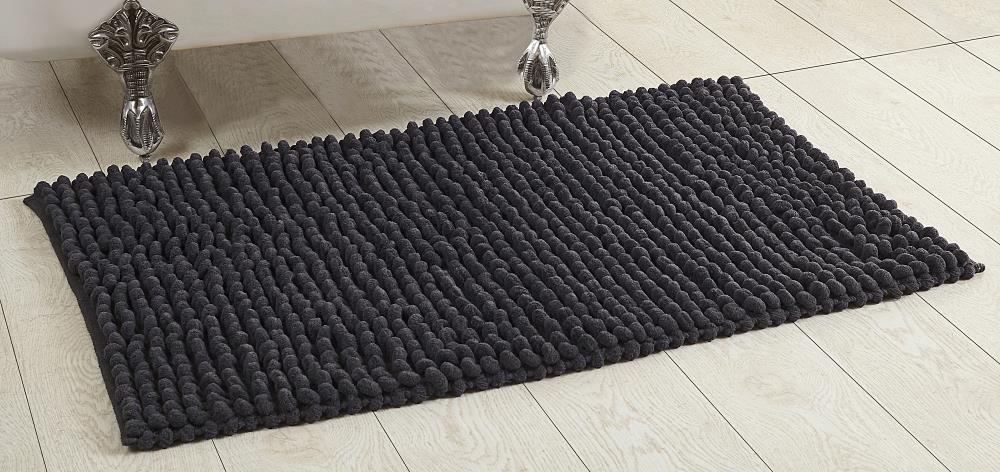 Better Trends Noodle Bath Rug 45 In X 27 In Charcoal Polyester Bath Rug In The Bathroom Rugs Mats Department At Lowes Com