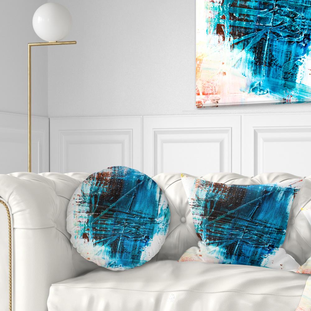 Designart CU6129-12-20 12-in x 20-in Blue Indoor Decorative Pillow