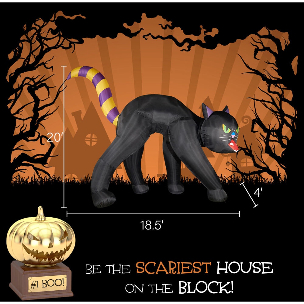 Haunted Hill Farm HIBCAT201-L Outdoor-Halloween-Decor - View #5