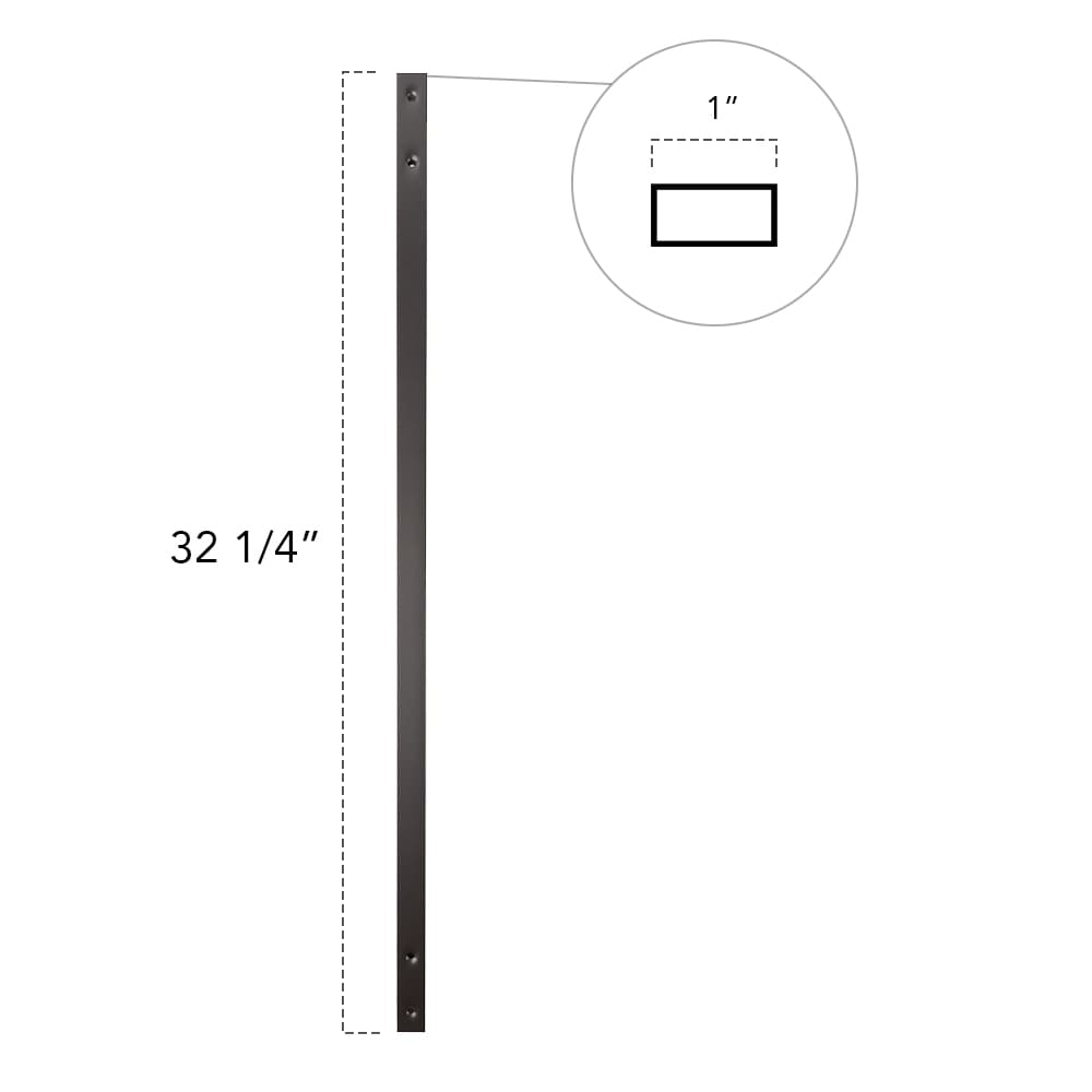 Deckorators 3/4-in x 32-in Bronze Aluminum Rectangular Deck Baluster (10-Pack)