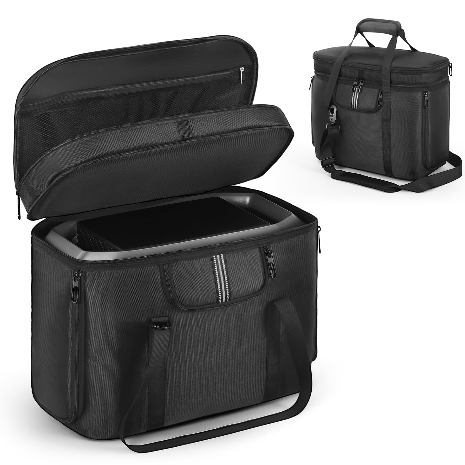 Misopily Carrying Case Compatible with Portable Power Station Shockproof Water Resistant Protective Cover Adjustable Strap Organizer Pocket #LMS0602M083