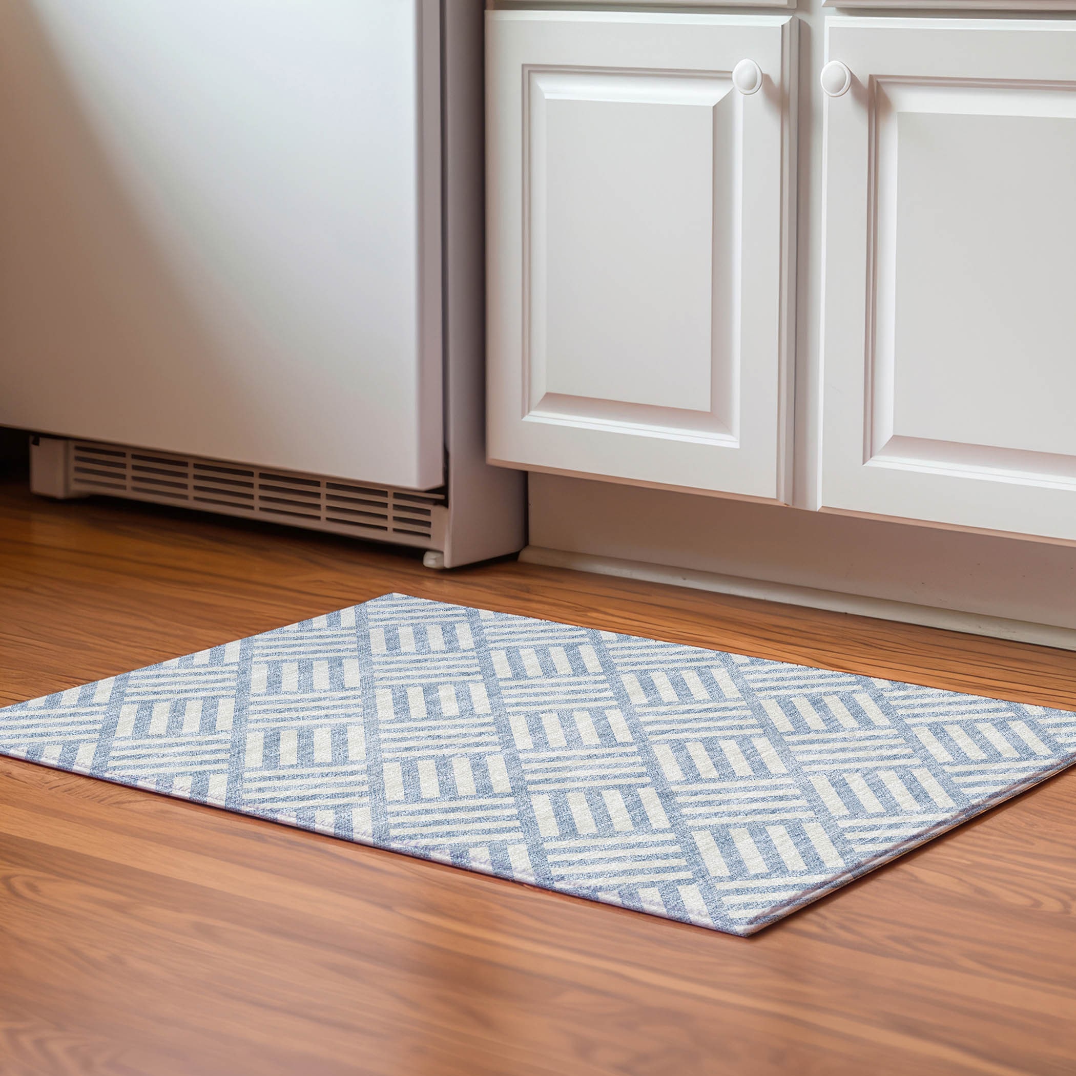 Addison Rugs AMF620SK20X30 Mayfield AMF620SK 2 x 3 (ft) Loomed Polyester Sky Rectangular Indoor Geometric Machine washable Area rug