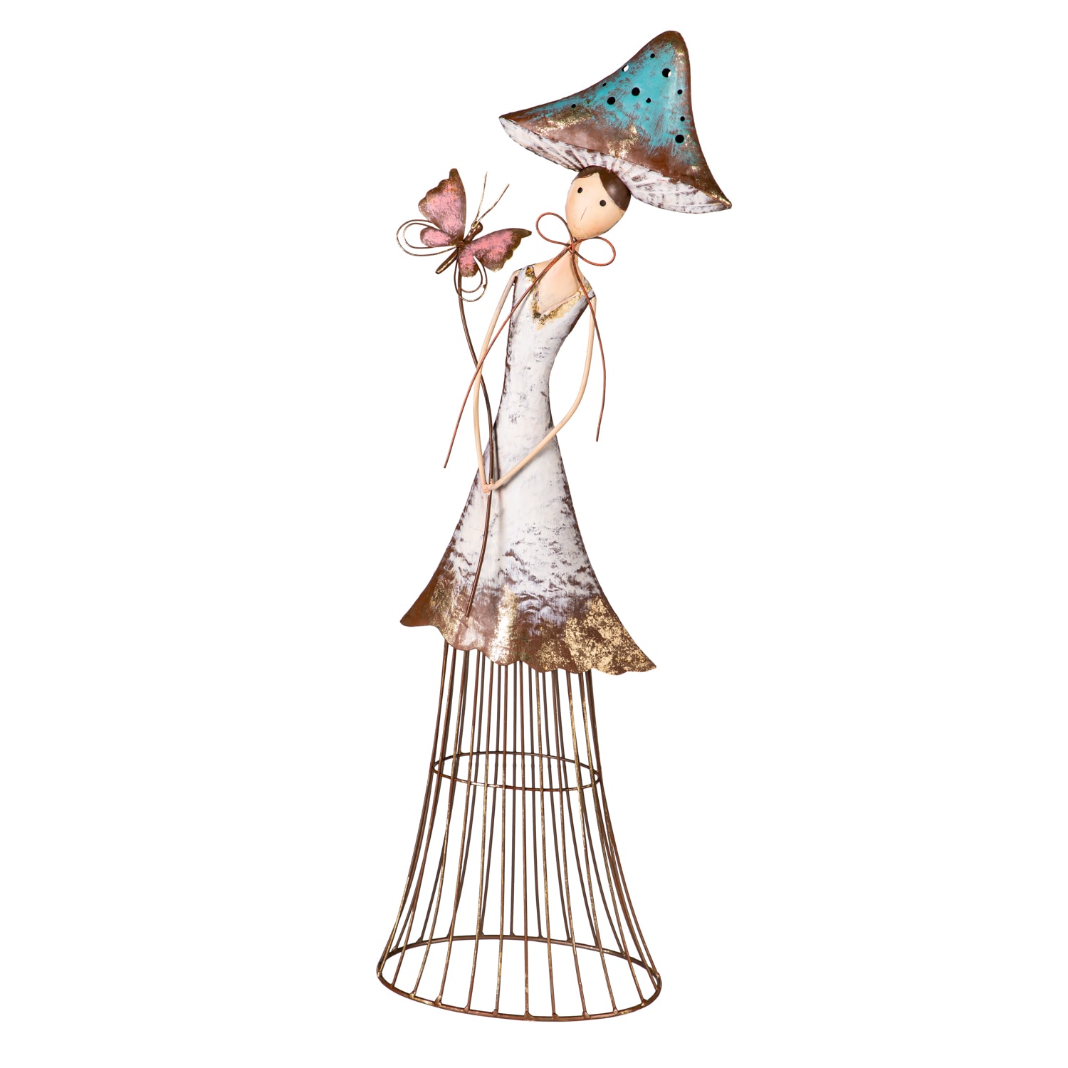 Evergreen 47M5228 27-in H x 9.75-in W Brown Fairy Garden Statue