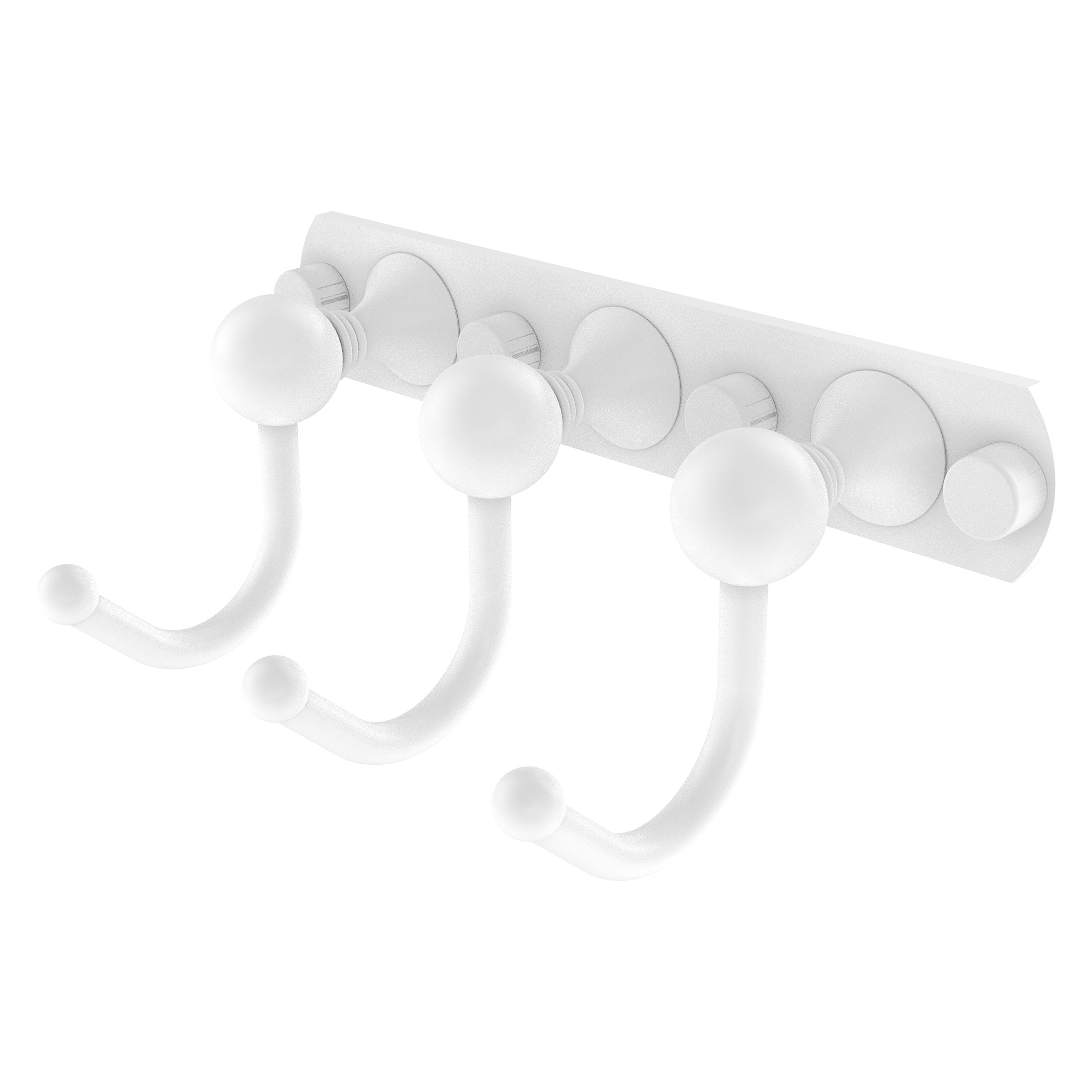 Allied Brass SL-20-3-WHM Shadwell Matte White Triple -Hook Wall mount Towel Hook