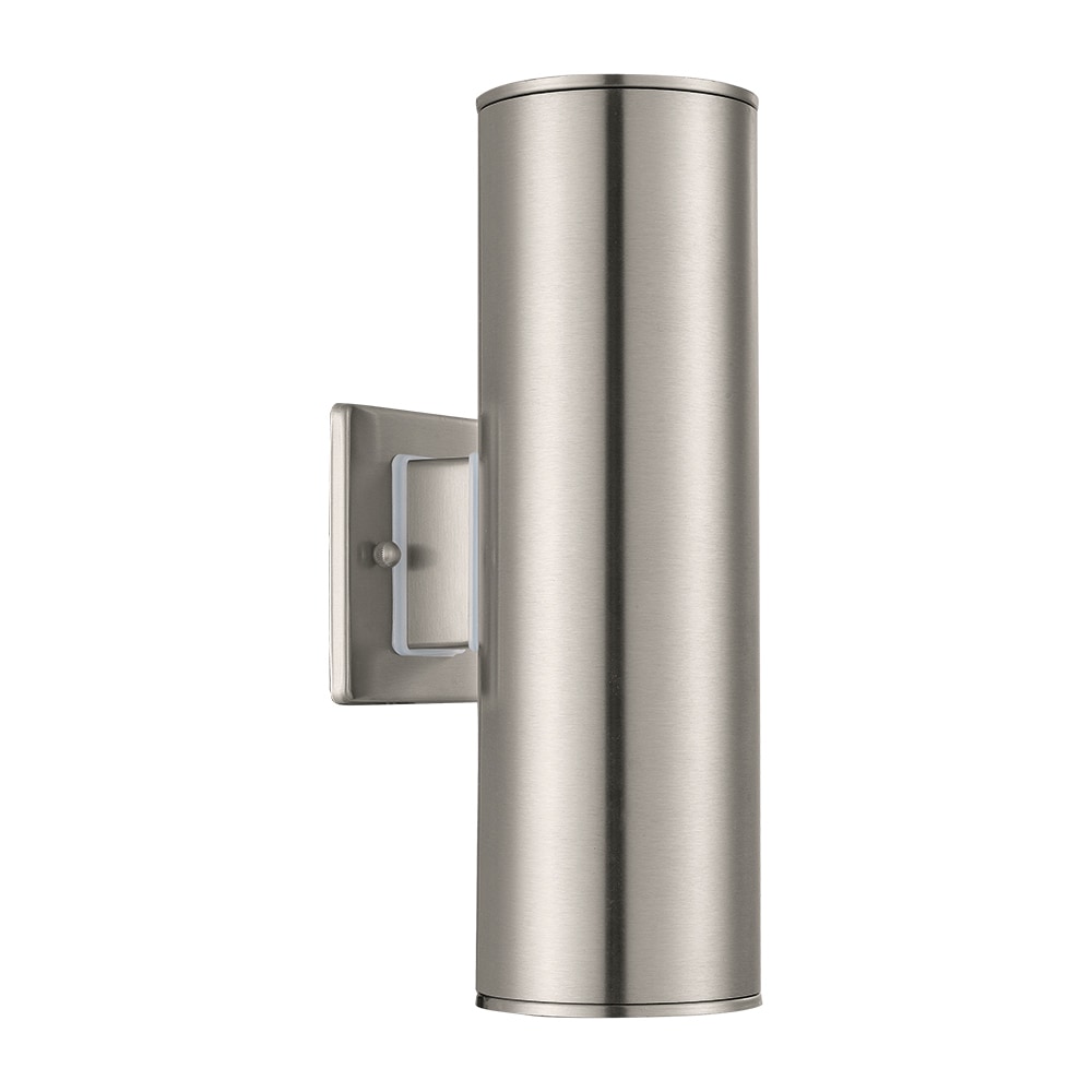 Ascoli 2-Light 12.83-in Stainless Steel Outdoor Wall Light | - EGLO 200029A