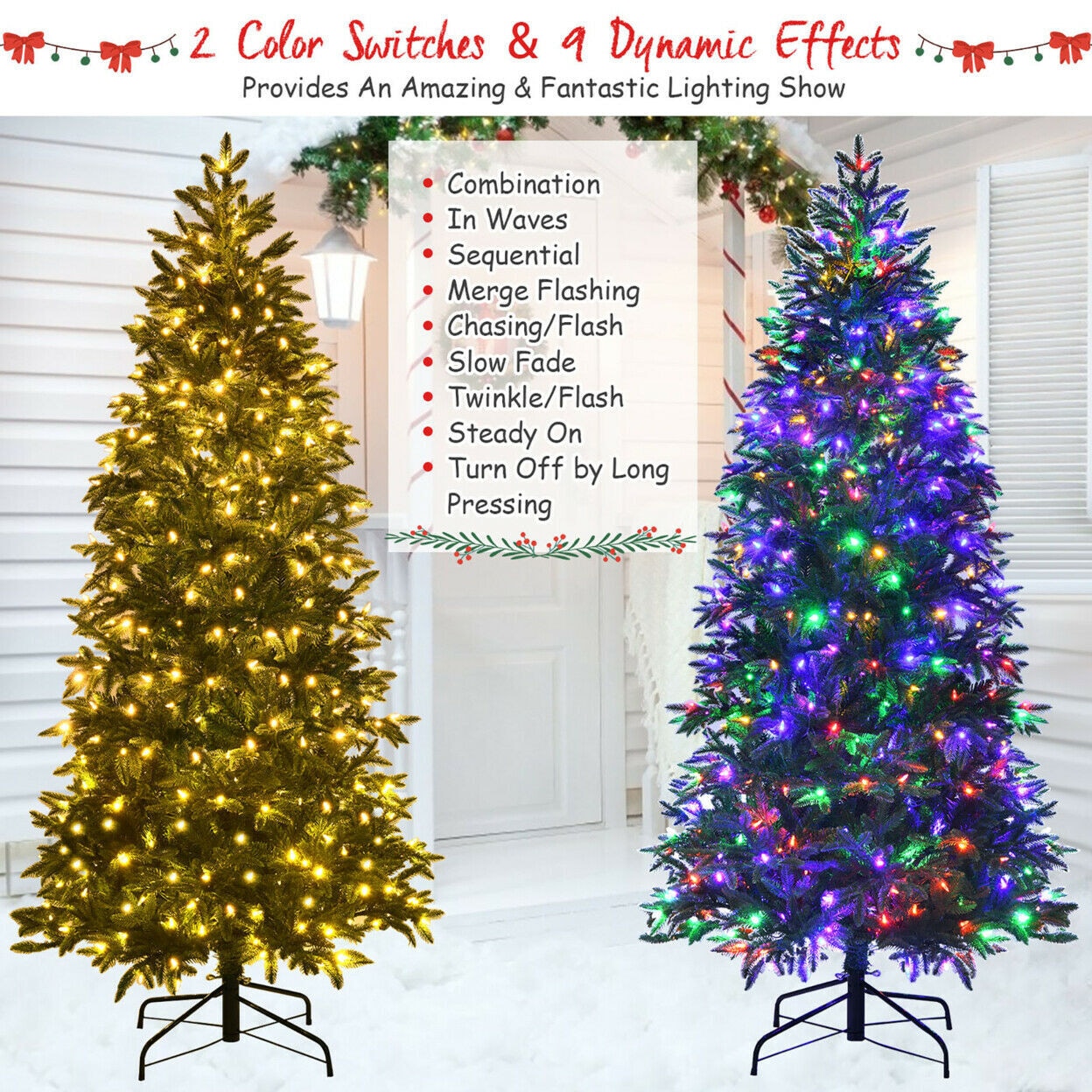 WELLFOR CM-HJY-23596US Artificial-Christmas-Trees - View #3
