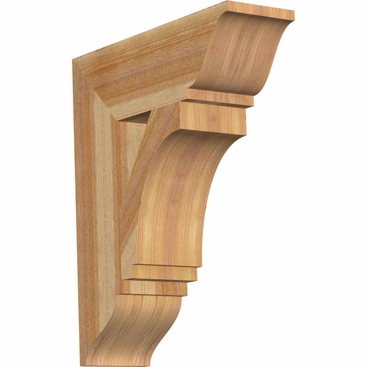 Ekena Millwork BKT06X20X24IMP01RWR Imperial traditional rough sawn 6-in x 20-in x 24-in Western red cedar Brown Wood Standard bracket