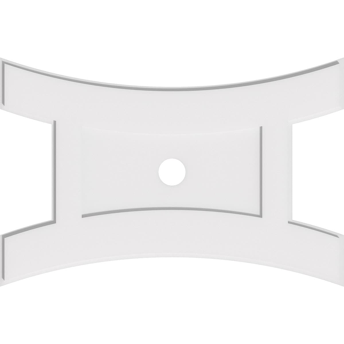 Haven 38" White PVC Contemporary Ceiling Medallion