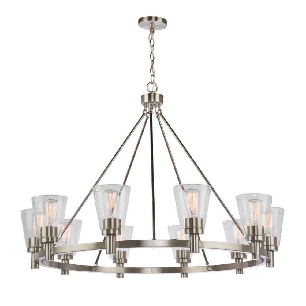 ARTCRAFT AC10760BN Clarence 10-Light Brushed Nickel Transitional Dry rated Chandelier
