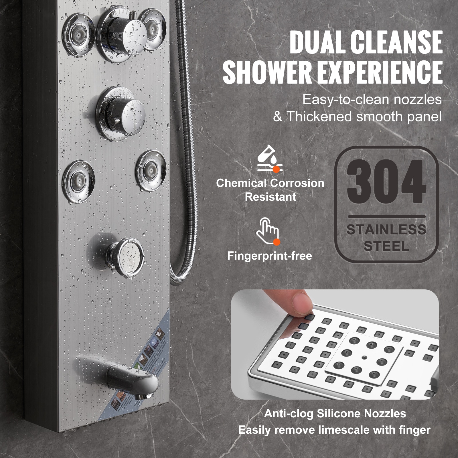 Mecale VOL-6I007G Showerhead-Bar-Panels - View #7
