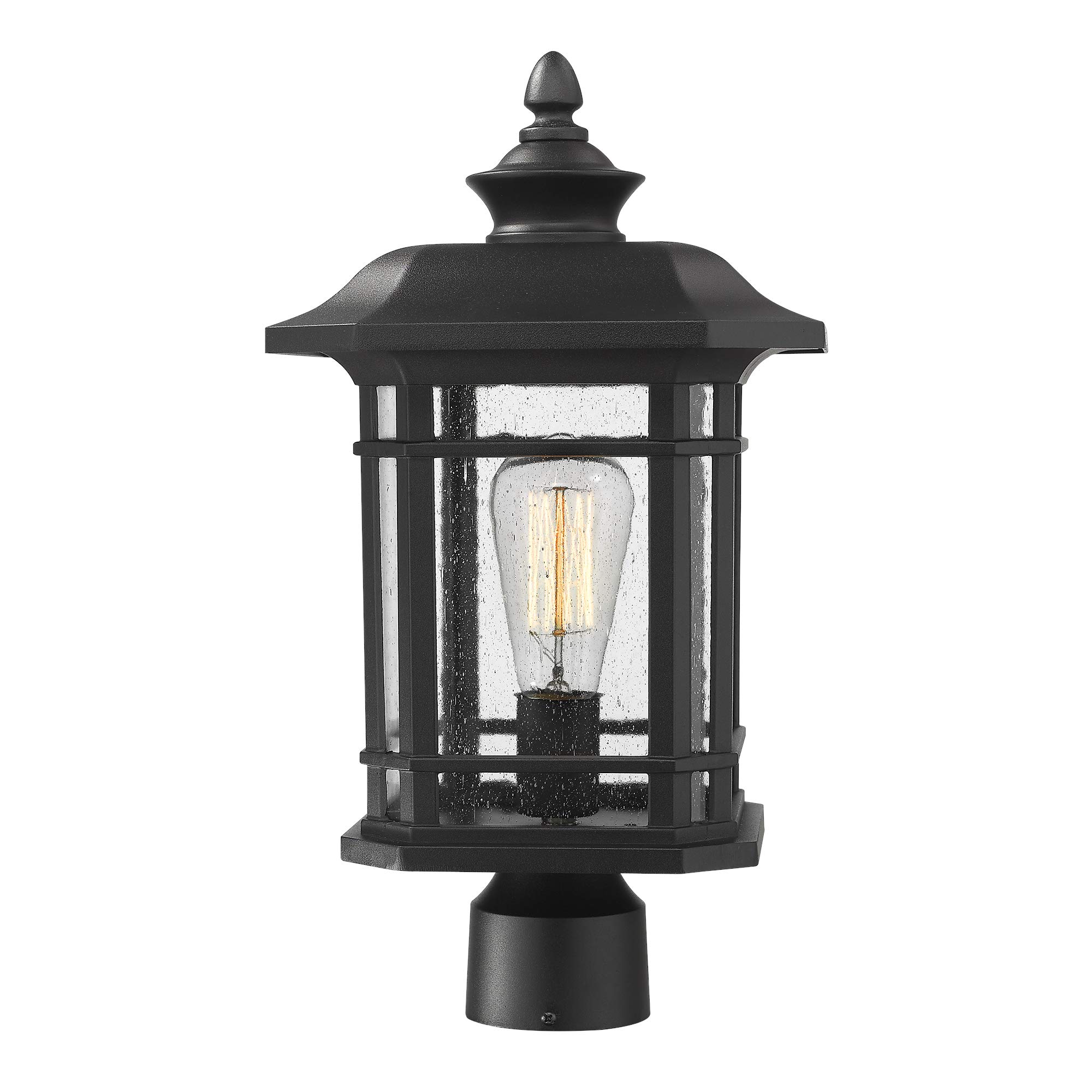 LTMATE LSA2202110P1 JAZAVA 16.8-in H Black Hardwired LED Pier-mounted light