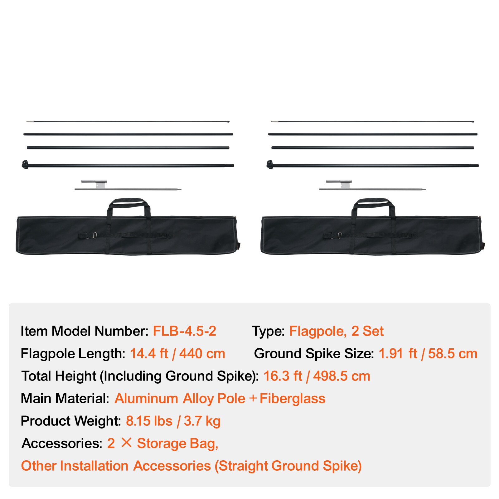 VEVOR SCQGYMQJGZ4505141V0 Flag-Poles - View #7