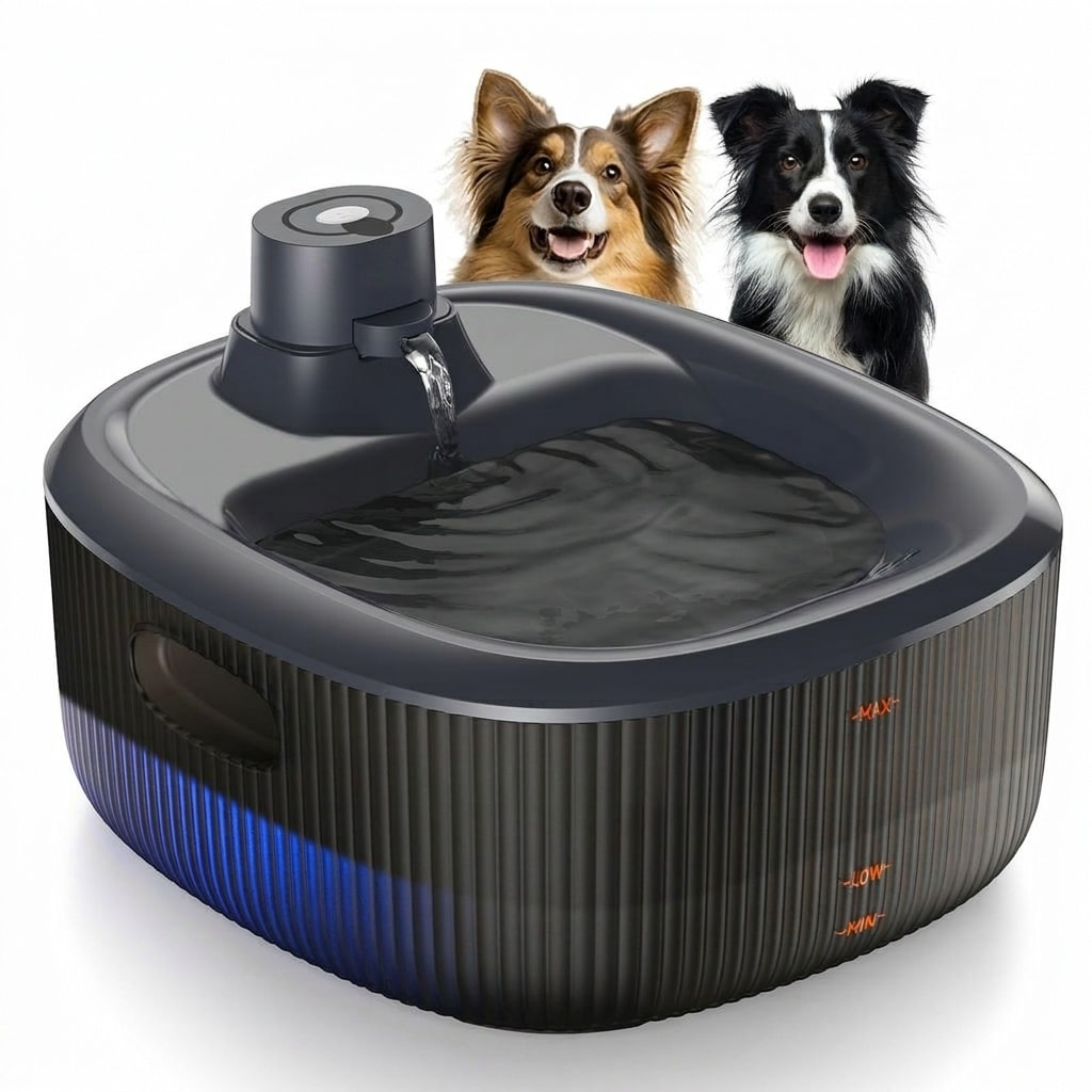 Adrinfly  Wireless Dog Water Fountain for Large Dogs 6L Dog Water Bowl Dispenser Cordless Pet Fountain Motion Sensor Ultra Quiet Pump Multiple