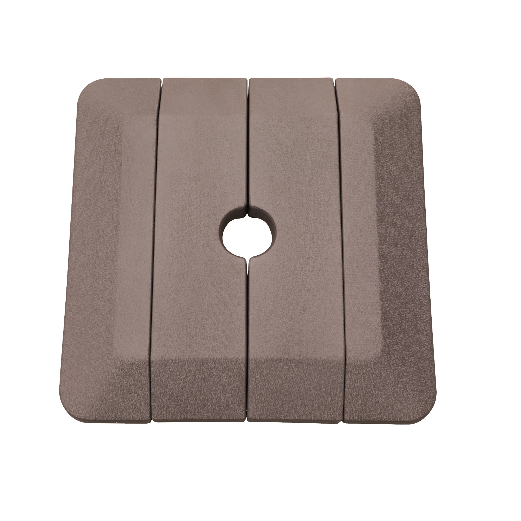 Clihome CL0101JX110LBR 4 Pieces 243 lbs Patio Square HDPE Umbrella Base Brown Patio Umbrella Base