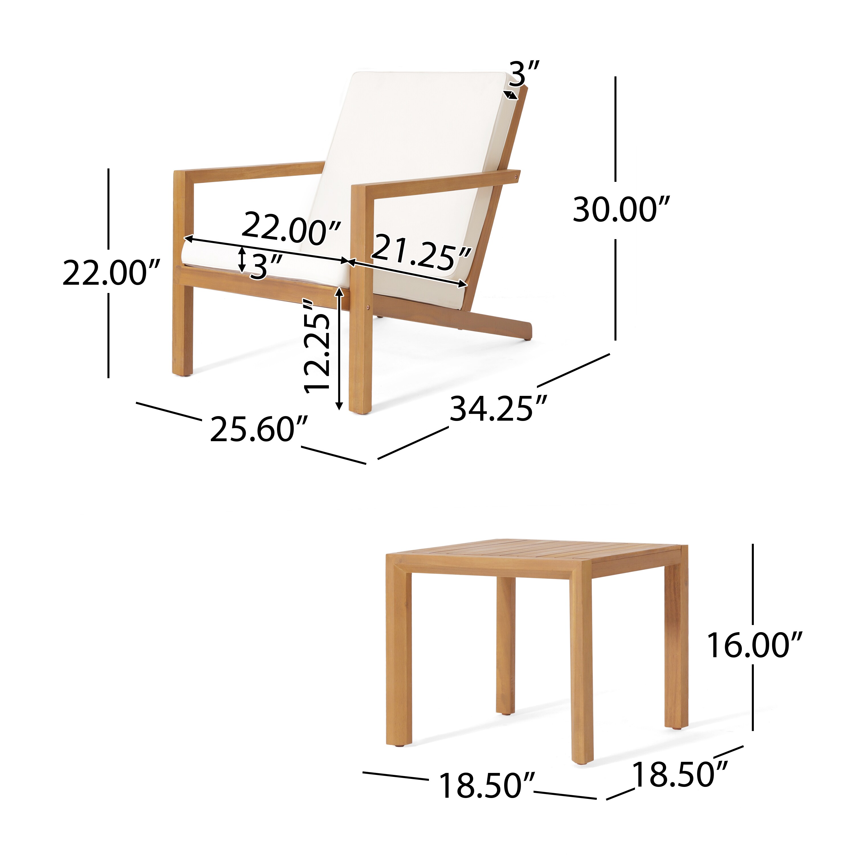 ModernLuxe L3P-60915.00TEACRM Patio-Conversation-Sets - View #4