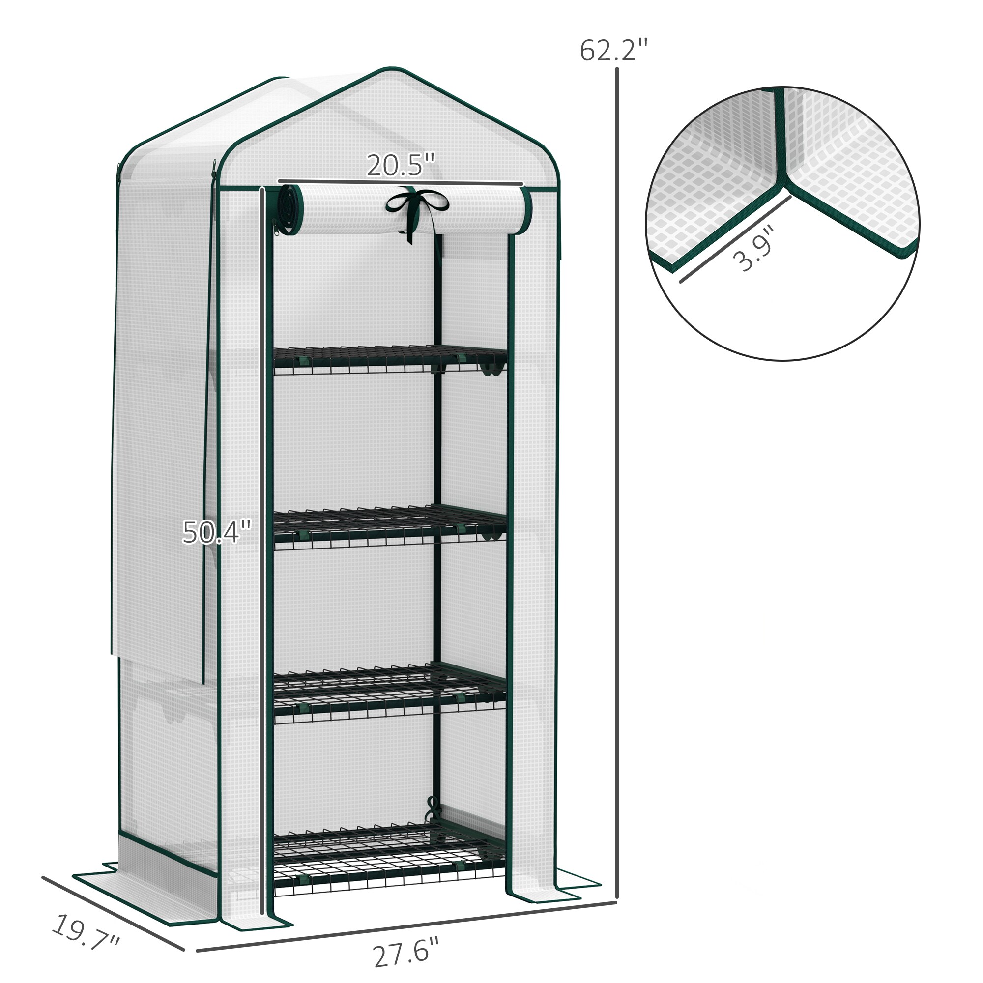 Outsunny 84H-192V00WT greenhouses - View #3