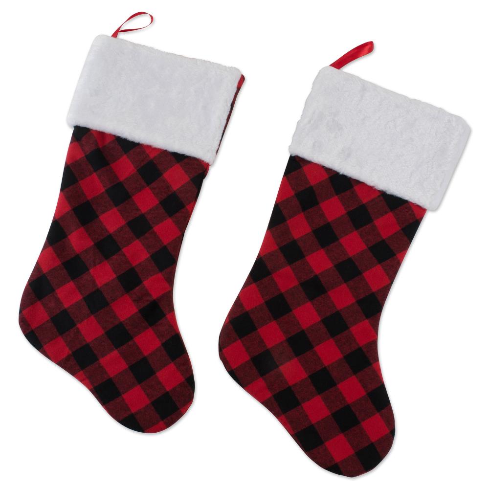 Christmas Plaid Kitchen Hanging Tie Towel Red/black Checkered Hand