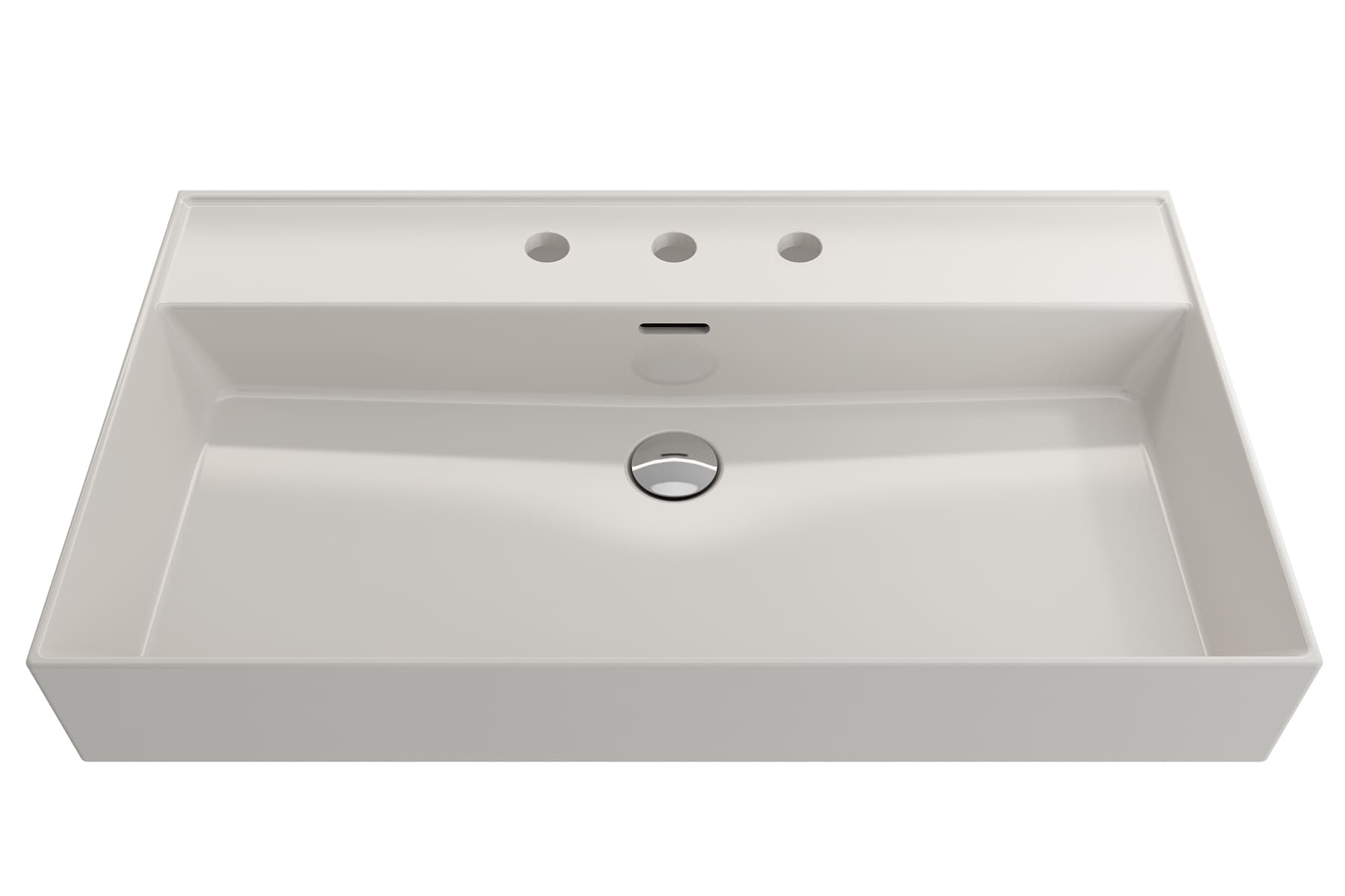 BOCCHI 1377-014-0127 Fire Clay 18.25-in Wall-mount Rectangular Modern Biscuit Bathroom Sink