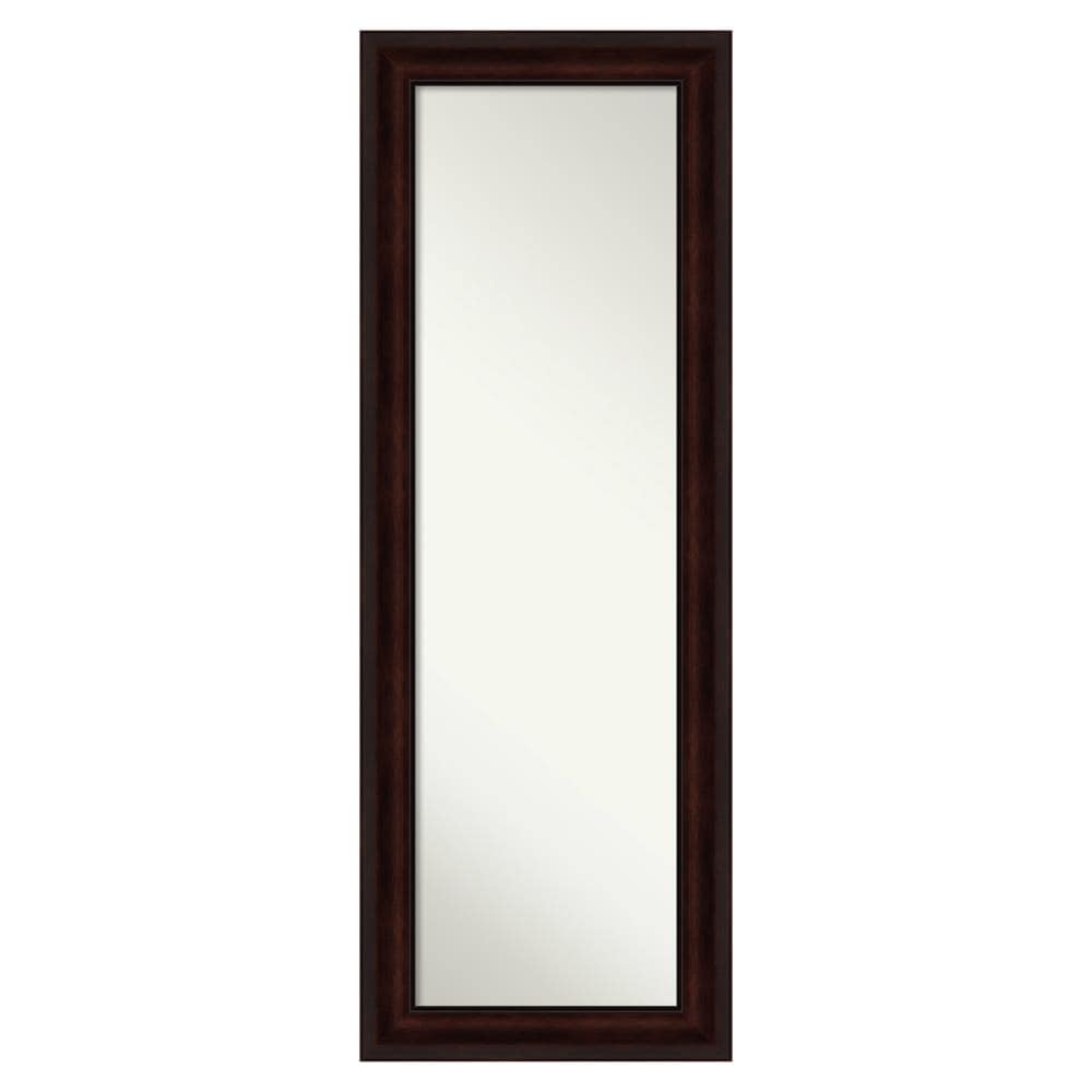 Amanti Art DSW4961031 Coffee Bean Brown Frame 19.12-in W x 53.12-in H Rectangle Walnut Black,Brown Framed Full Length Door Mirror