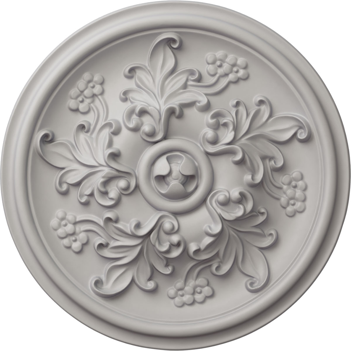 Ekena Millwork CM14KTUWF Katheryn 14.5-in W x 14.5-in L Painted Ultra Pure White Polyurethane Whole Ceiling Medallion