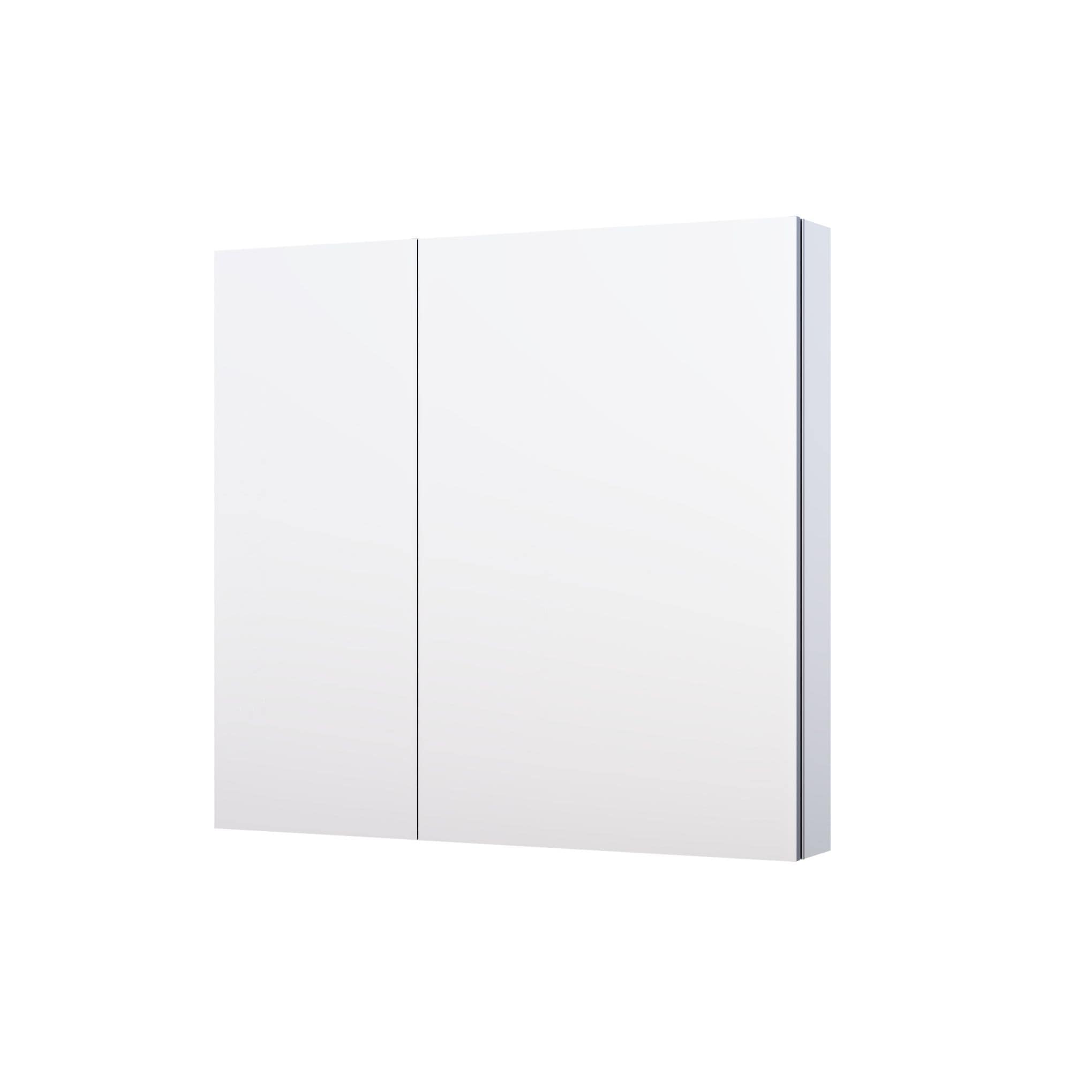 WELLFOR ROSA1220LR 32.01-in x 30-in Surface/Recessed Mount Silver Mirrored Rectangle Soft Close Medicine Cabinet