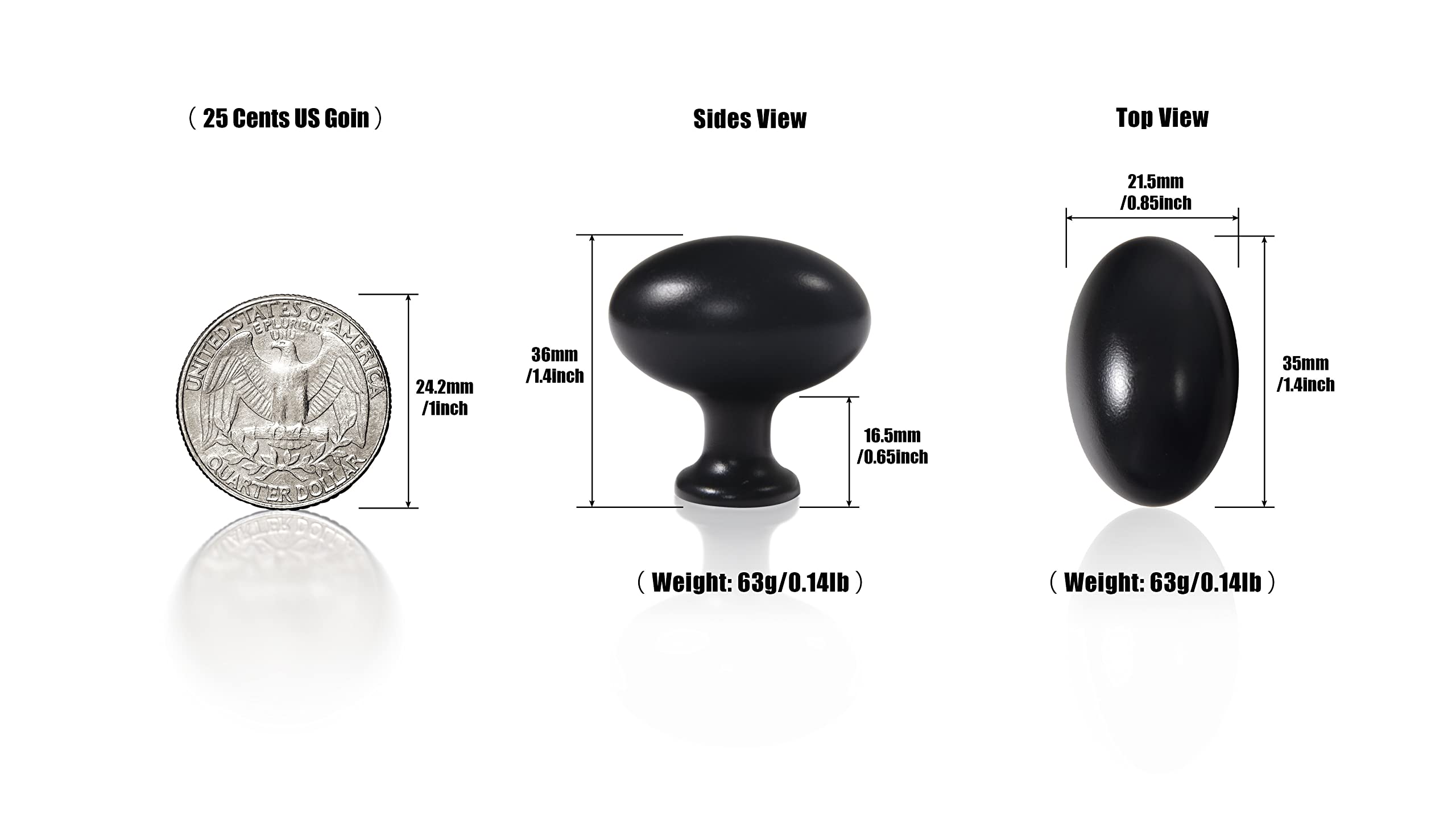 Miaokesen 6175B-DK Cabinet-Knobs - View #2