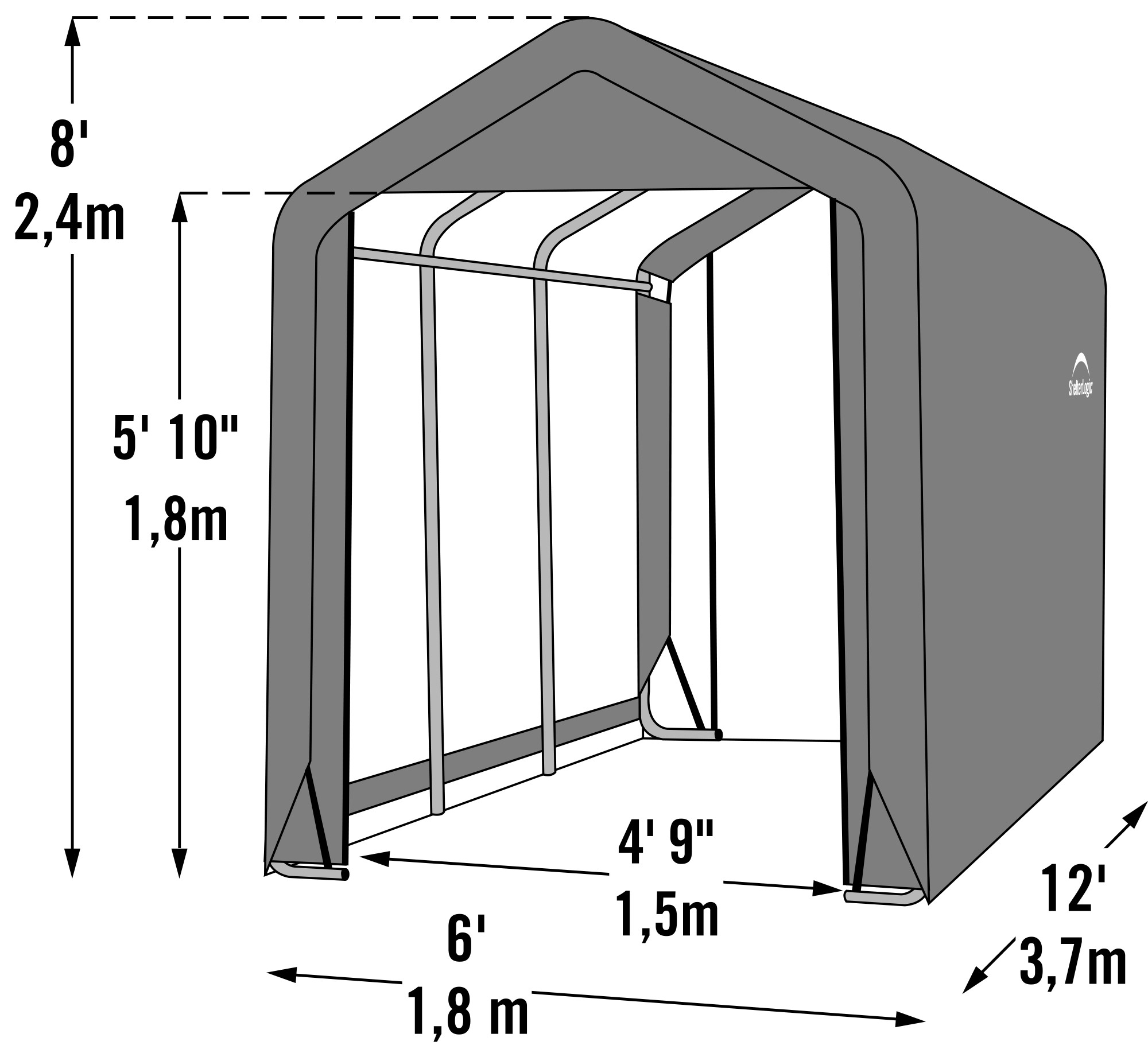 ShelterLogic 70413 Metal-Storage-Buildings-Sheds - View #14