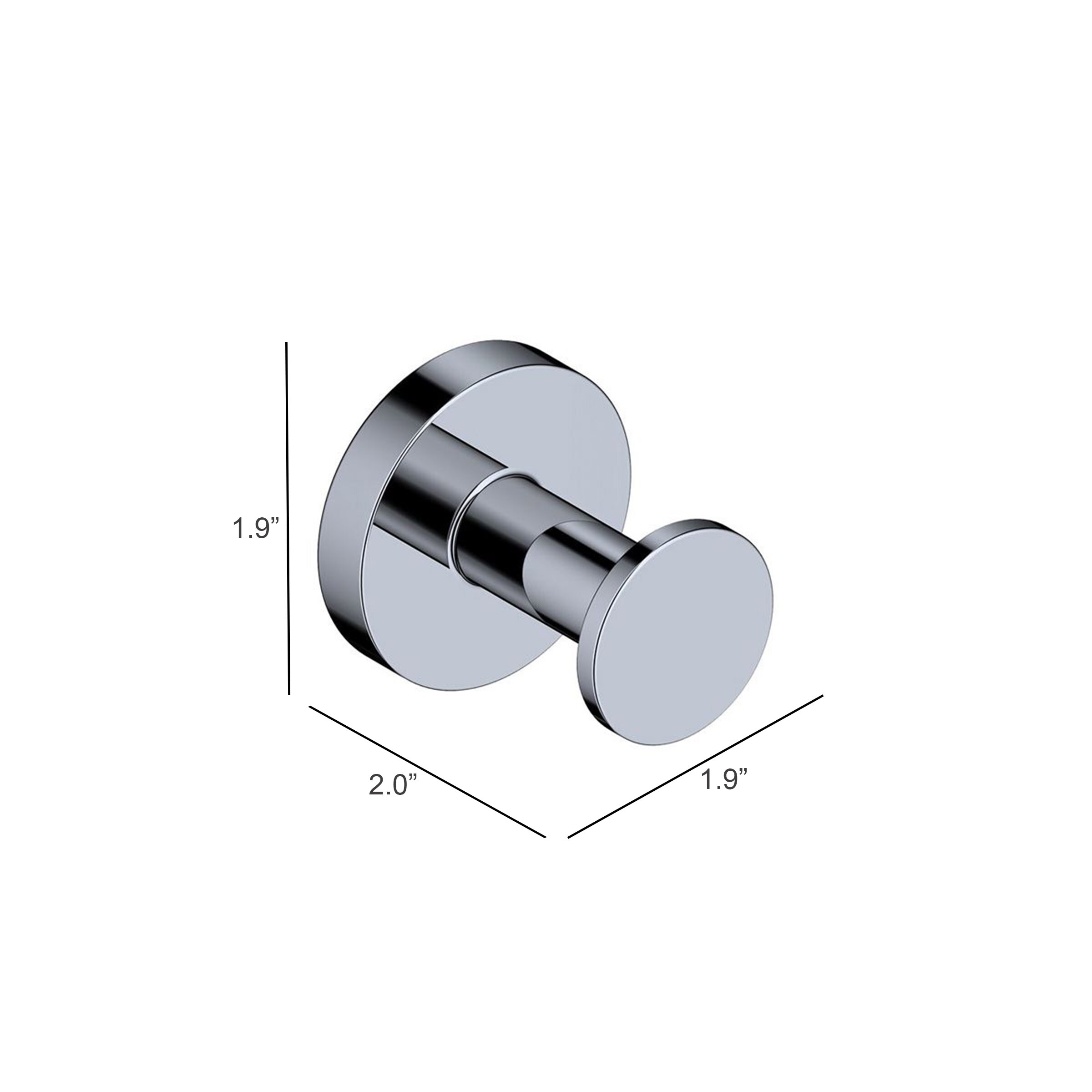 WS Bath Collections NORM WSBC 268608 CR Robe-Hooks - View #2