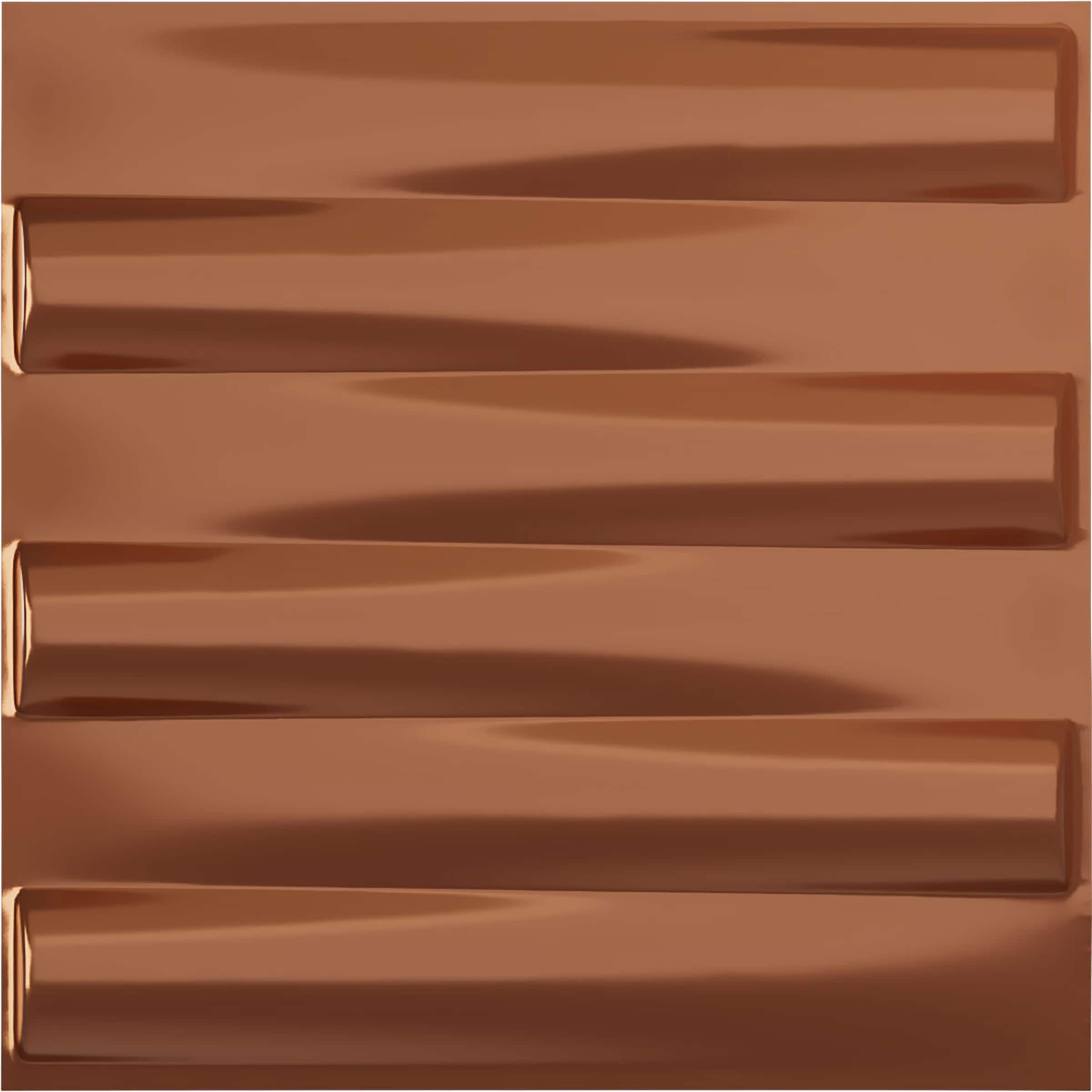 Ekena Millwork WP20X20NABCO-CASE-12 19-5/8-in x 19-5/8-in Embossed Paintable/Stainable Copper PVC Wall Panel ( 12 -Pack, Covers 32.04-sq ft )