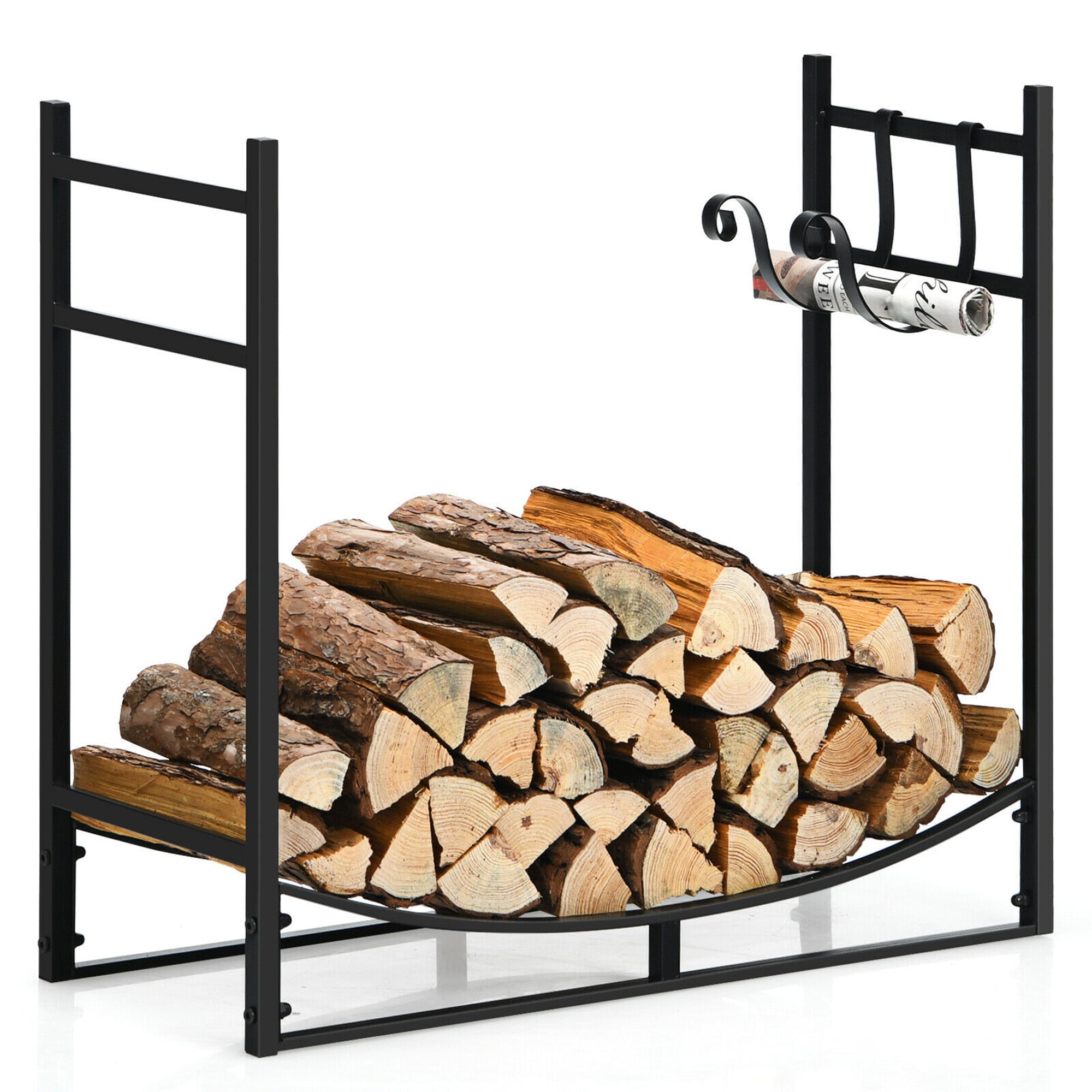Goplus OP70816 30-Inches x 13-Inches x 33-Inches Steel Quarter cord firewood rack