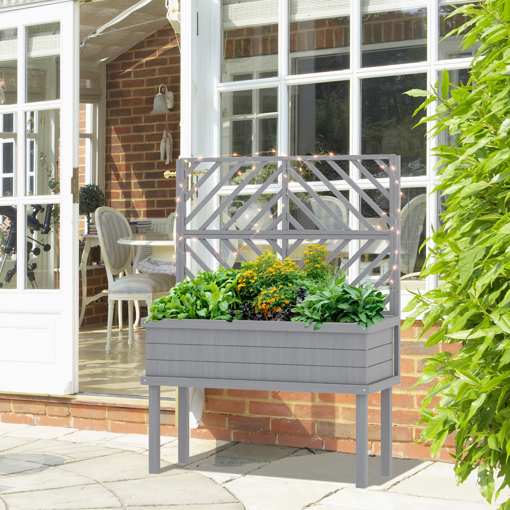 Outsunny 84H-102V00GY Raised-Planter-Boxes - View #8