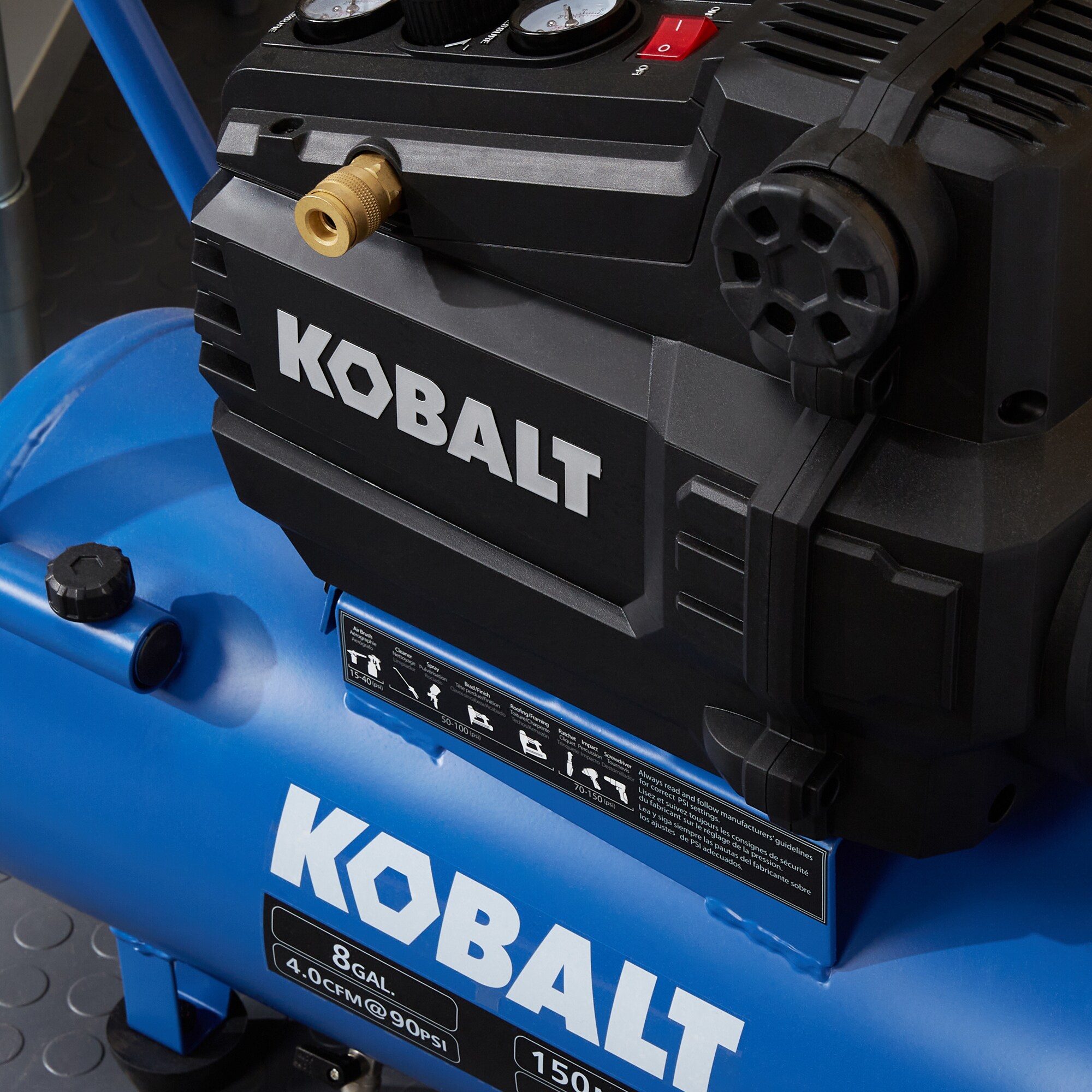 Kobalt 8-Gallon Portable Electric 150 PSI Horizontal Air Compressor