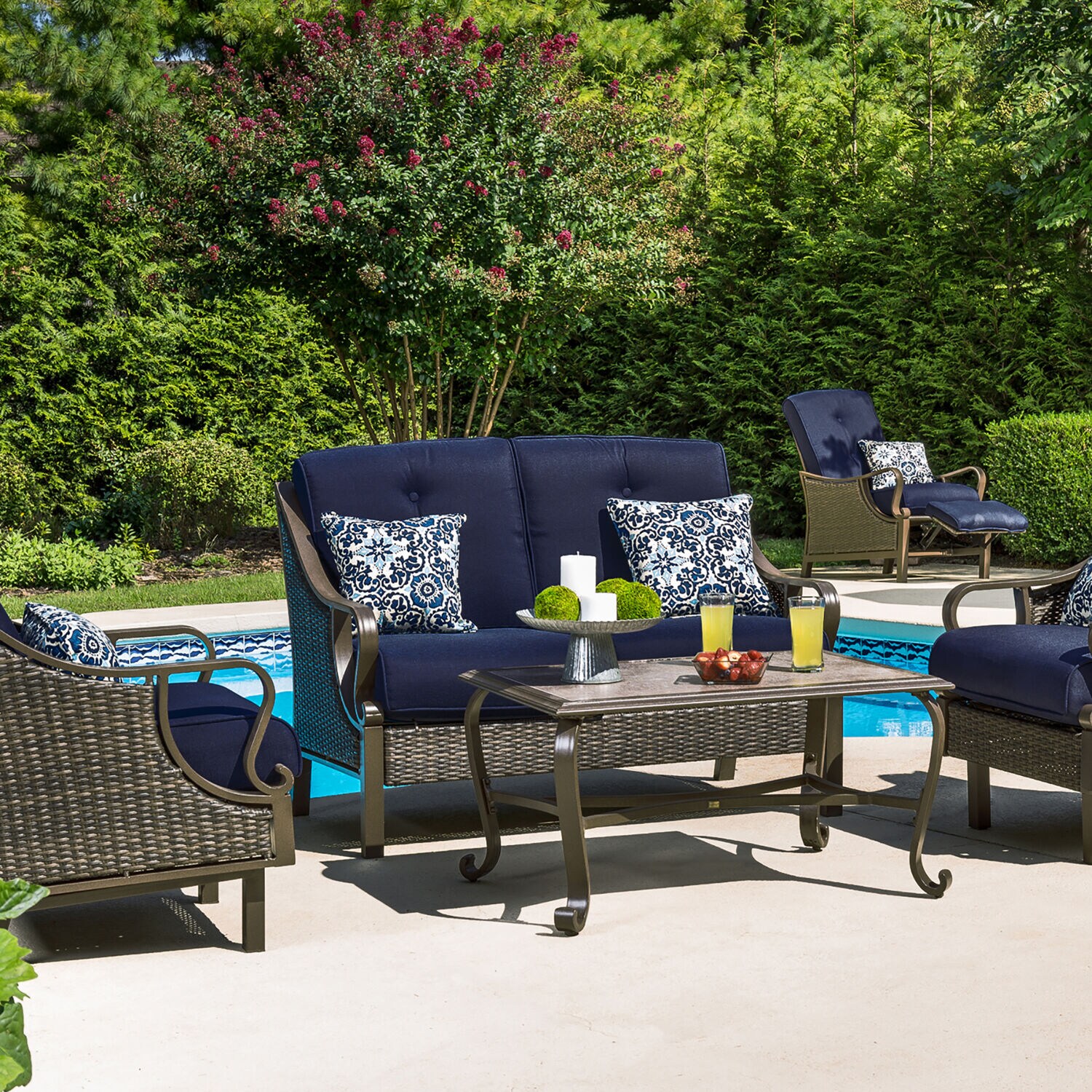 Hanover HANTPMED-NVY-2 Outdoor-Accent-Pillows - View #5