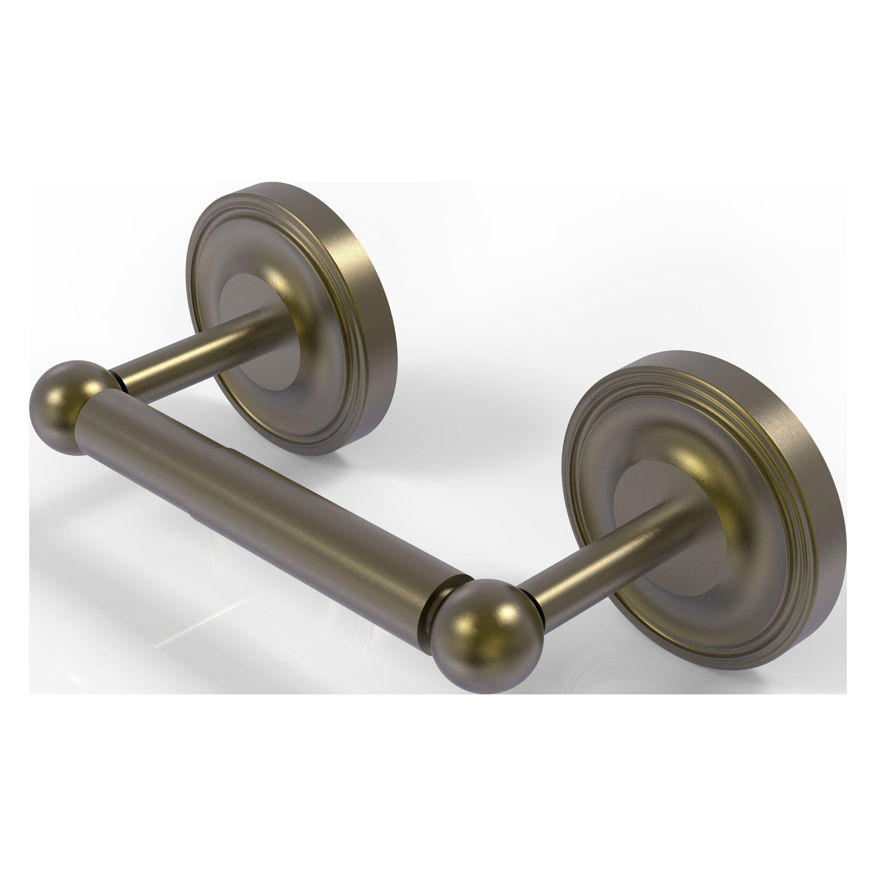 Allied Brass PR-24-ABR Prestige Regal Antique Brass Wall mount Double post Toilet Paper Holder 1 -Rolls