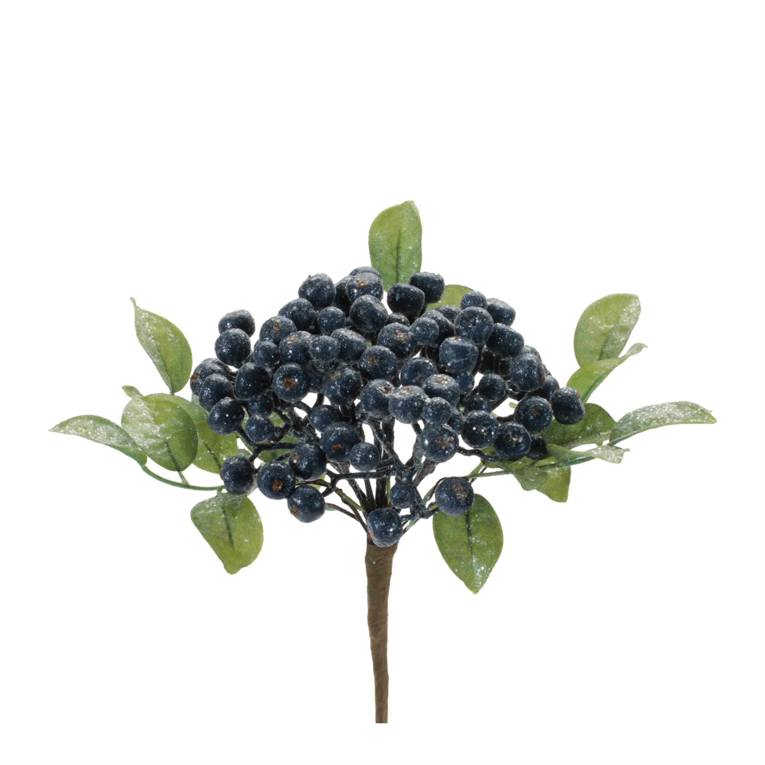 Melrose International - Frosted Berry Cluster (Set of 2)