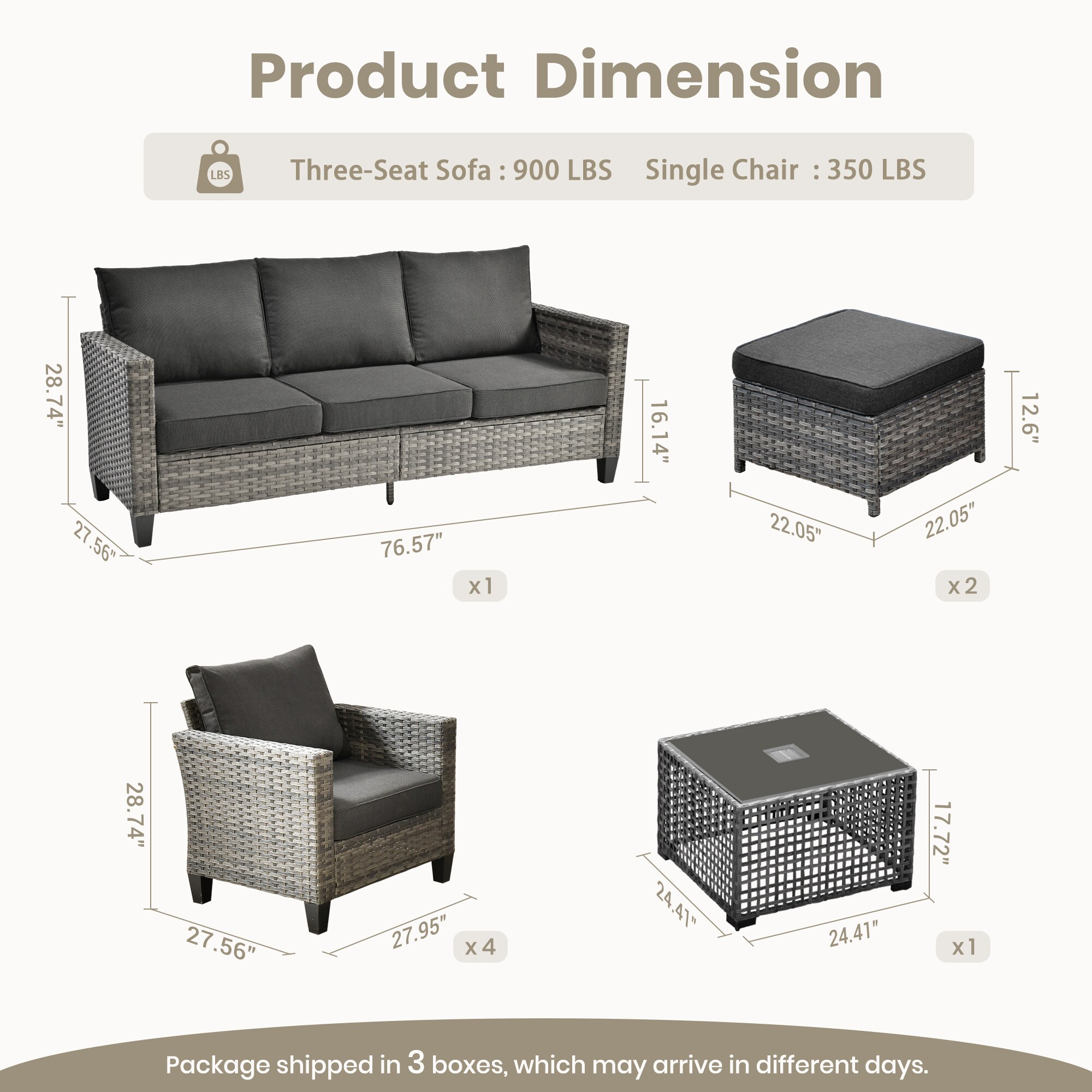 XIZZI XINGRS1083-OT Patio-Conversation-Sets - View #7