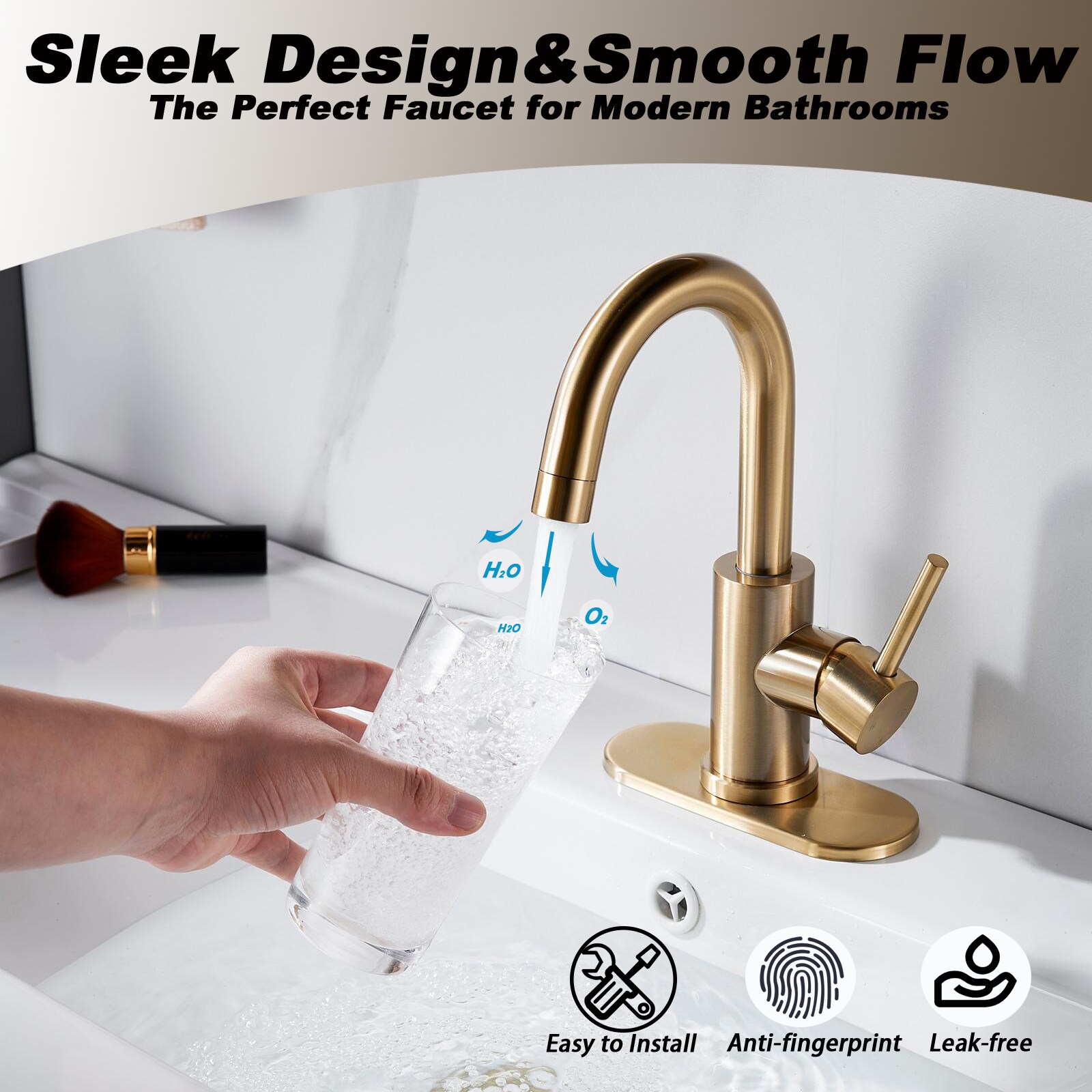 BYH SH-1003-BG Lavatory-Faucets - View #2